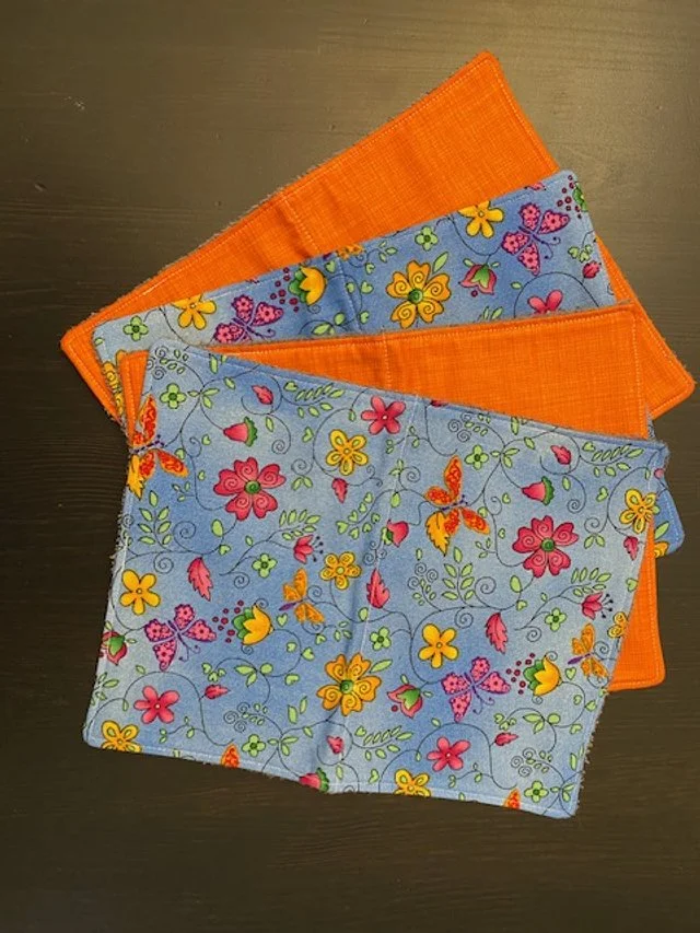 Orange/Blue Flowers
