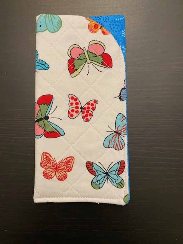 White Butterfly/Blue