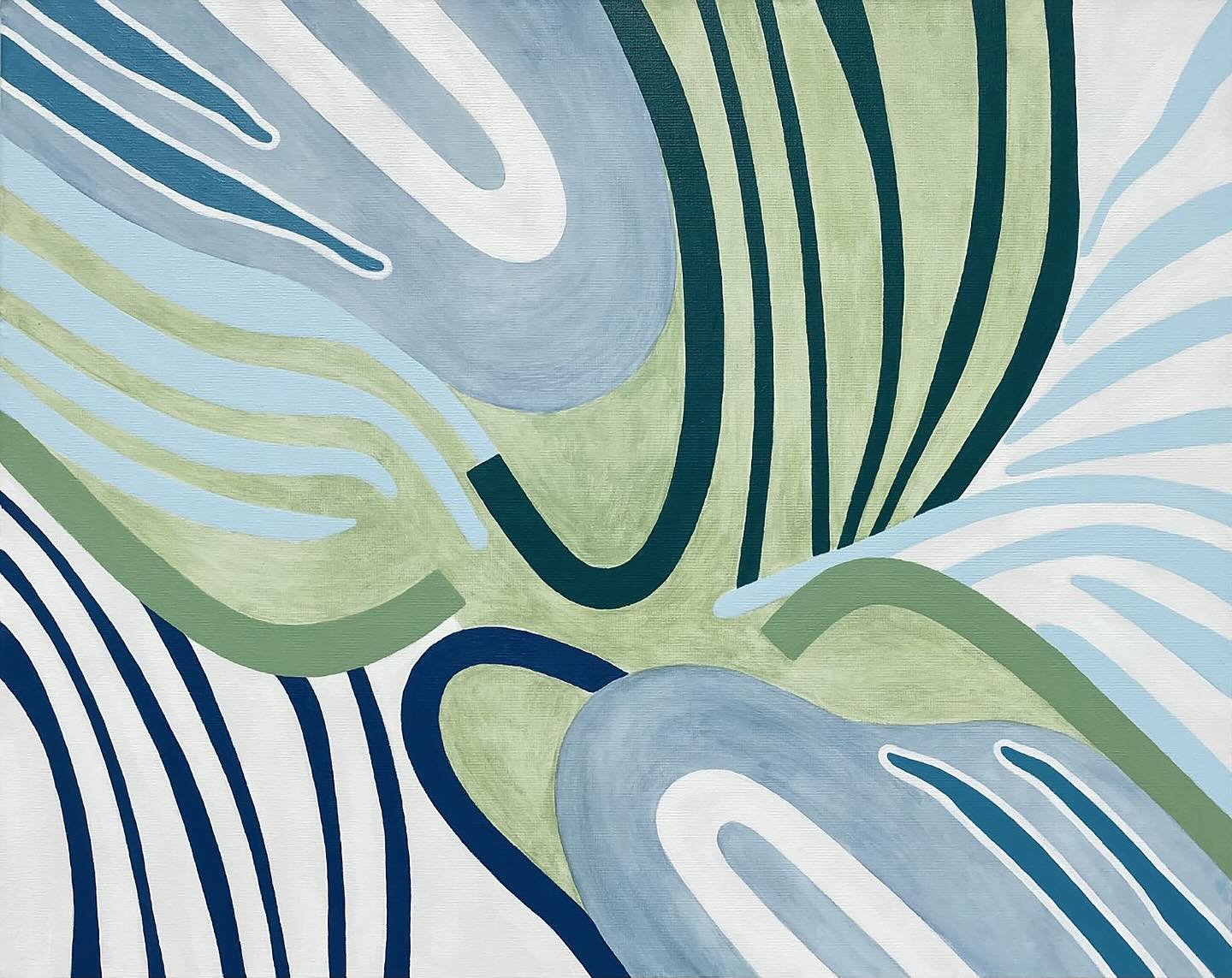 Where the hills meet the valley
Acrylics and watercolour on canvas 
60cm x 75cm

I would absolutely love to see it on a woven blanket as a part of the @slowdownstudio Art Competition!
#slowdownartcomp2025 🩵💙💚