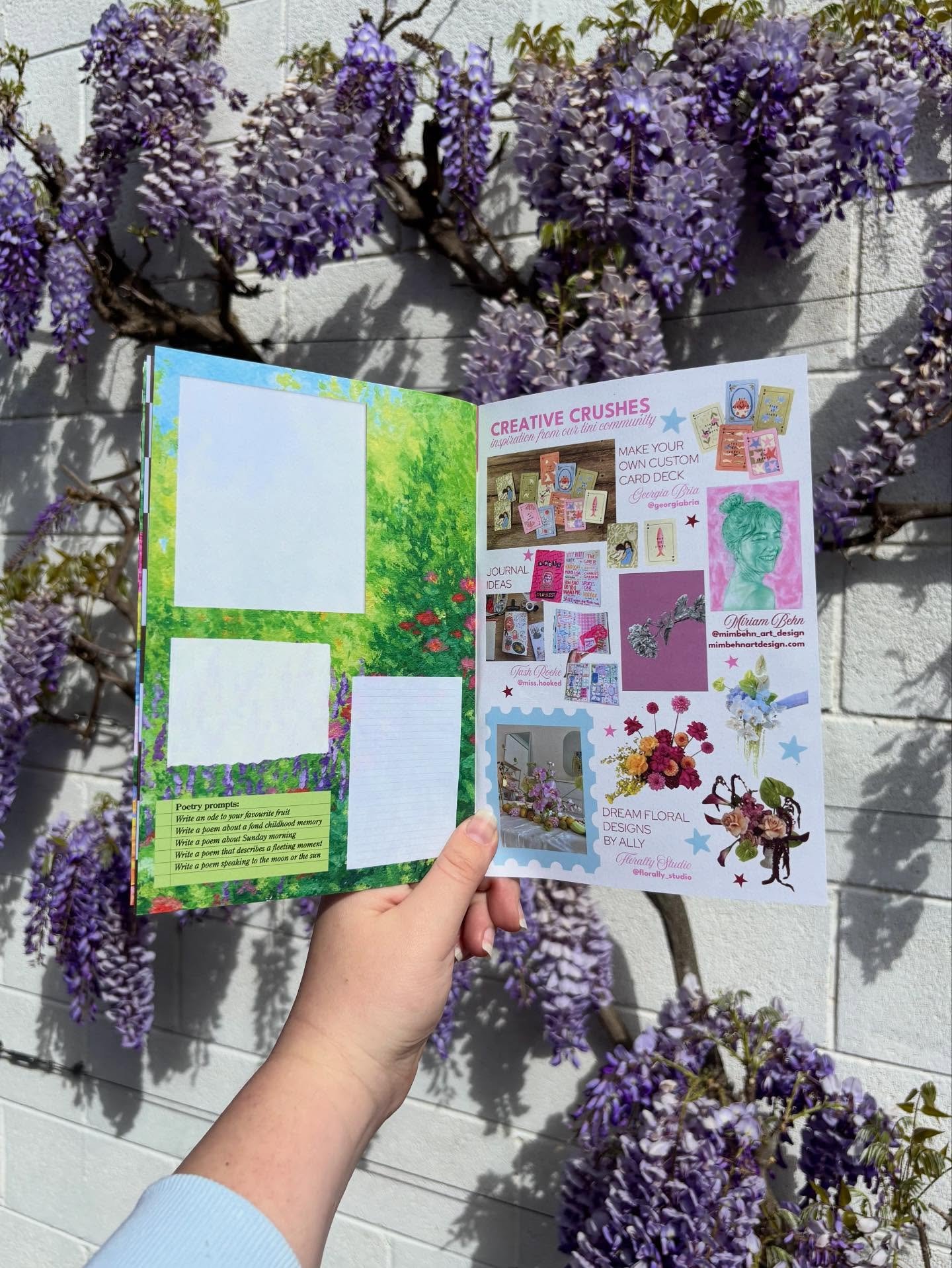 So cool seeing my artwork in @tinizini.zine 📖✂️🖌️
I&rsquo;m one of the creative crushes/ community collaborators featured in the 3rd Edition on the last page!!
You can either order a copy online at bloombyalyssum.com or shop in store at @haveyoumet