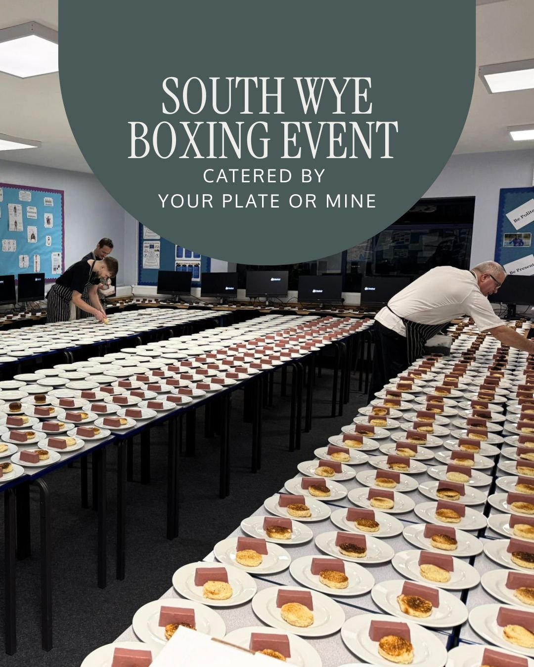 🥊🍽️South Wye Boxing Event served by Your Plate or Mine.

We were thrilled to cater for the South Wye Boxing Event at the Sixth Form College, serving 460 delicious meals to a hungry crowd! 

A huge thank you to Vince, the event organiser and a massi