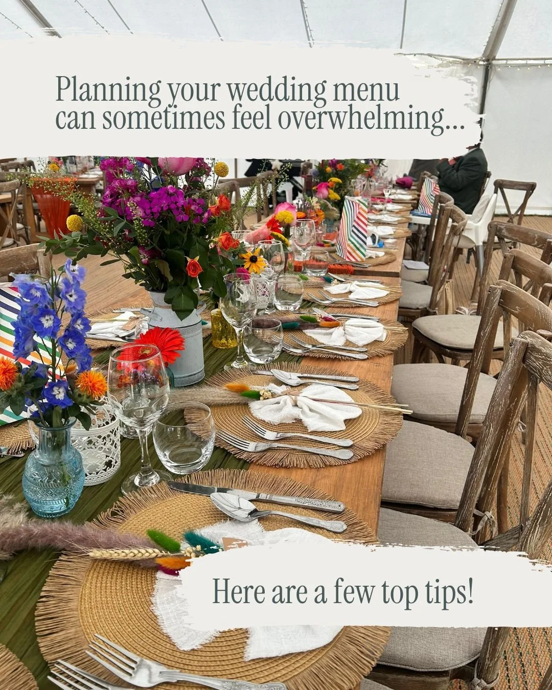 Planning your wedding menu may feel overwhelming, but a few simple steps can make it seem much easier&hellip;

✨ Give yourself plenty of time to plan so you can explore your options.

✨ Prioritise dishes you know that you and your guests will love.


