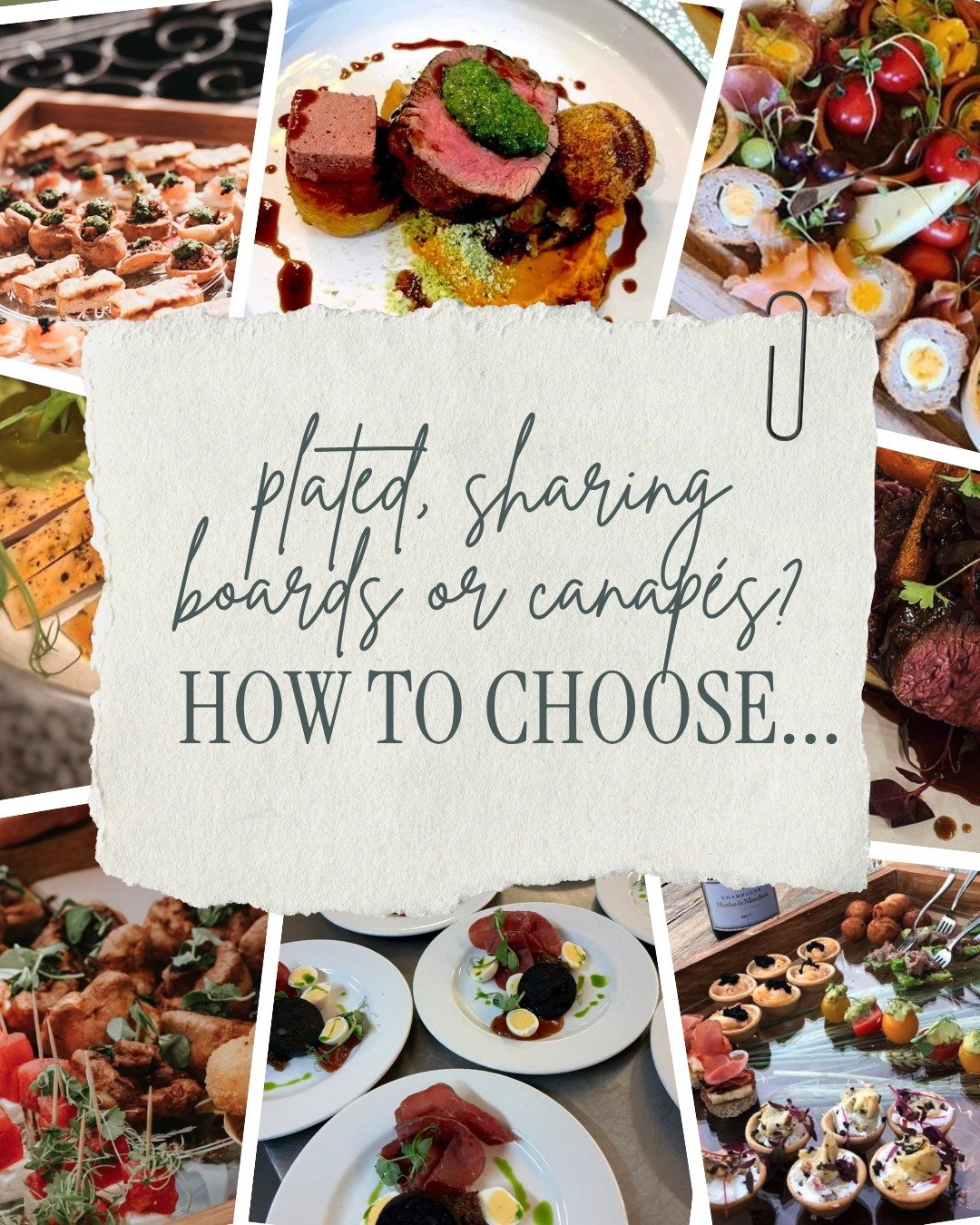 Plated, sharing boards or canapes?👀

Deciding how to feed your favourite people is one of the biggest choices you&rsquo;ll make. It&rsquo;s about more than just the food, the service style sets the entire vibe and flow of the day.

Because we know t