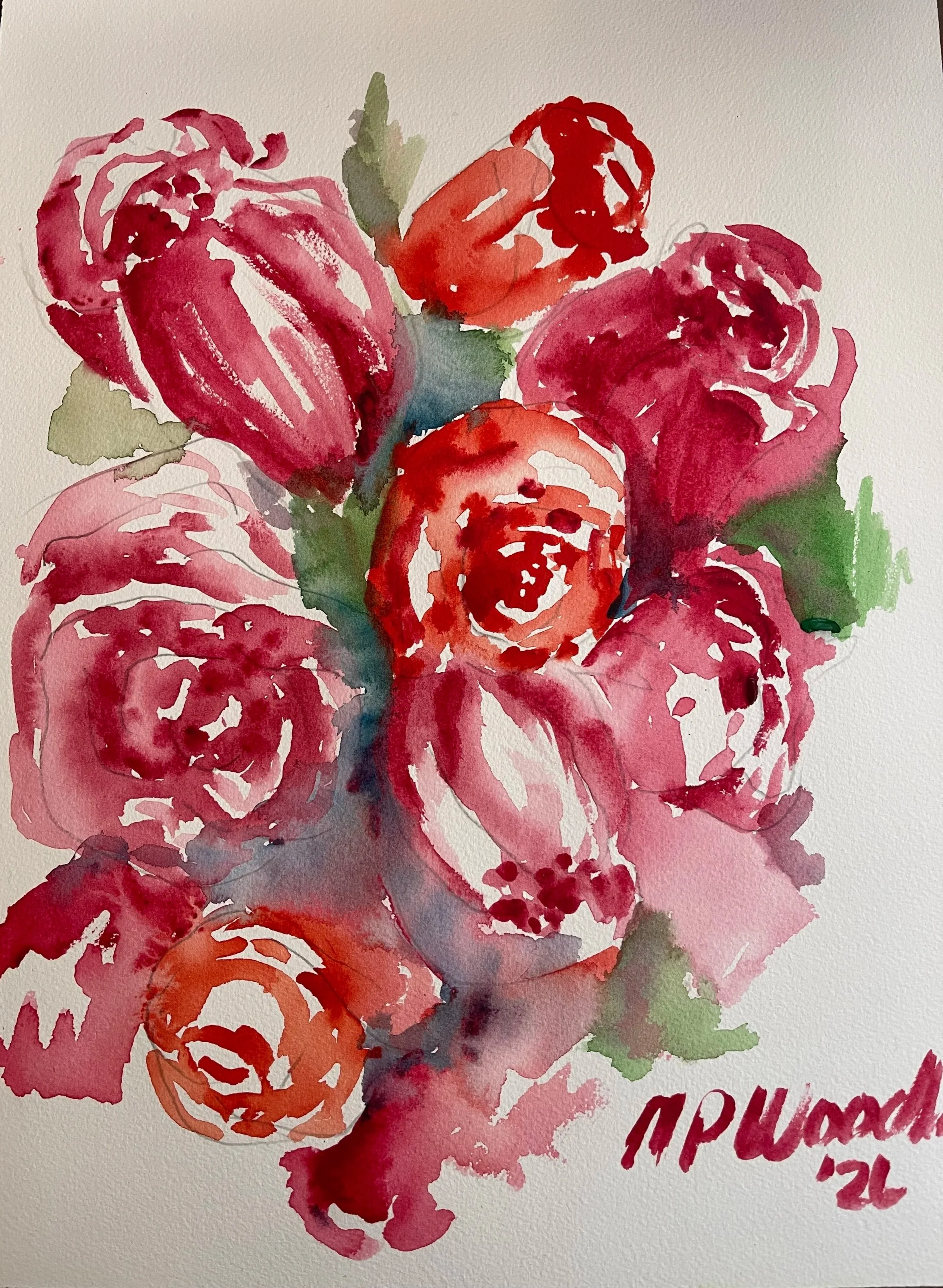 Roses, Watercolor