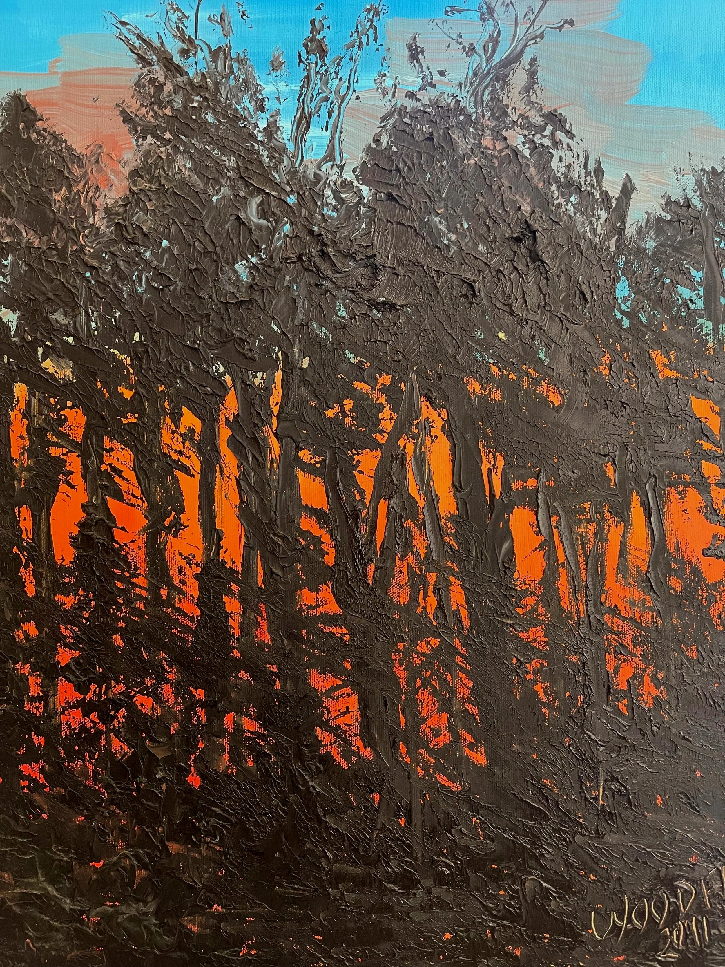 New Mexico Fires, Acrylic