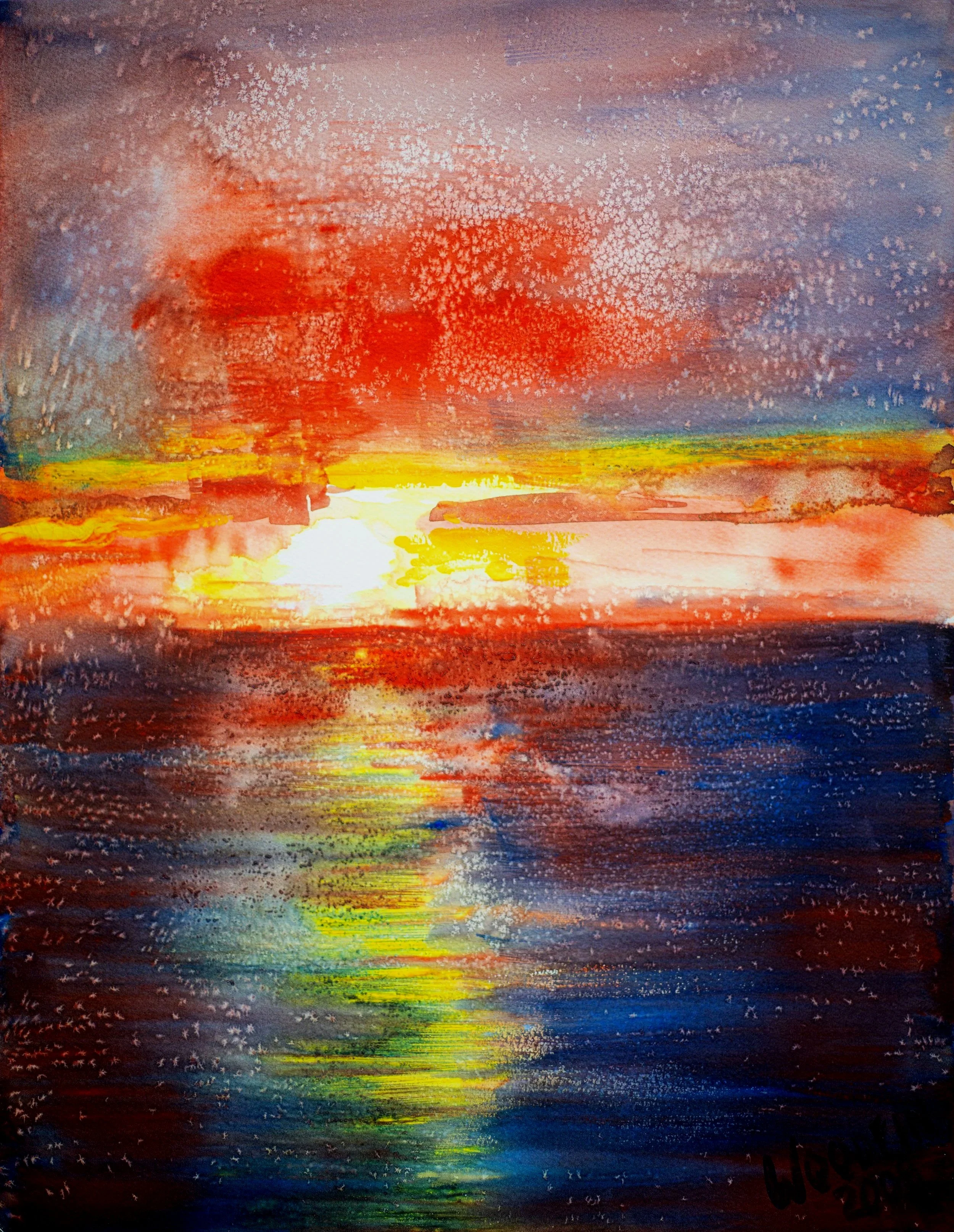 Sunset with texture