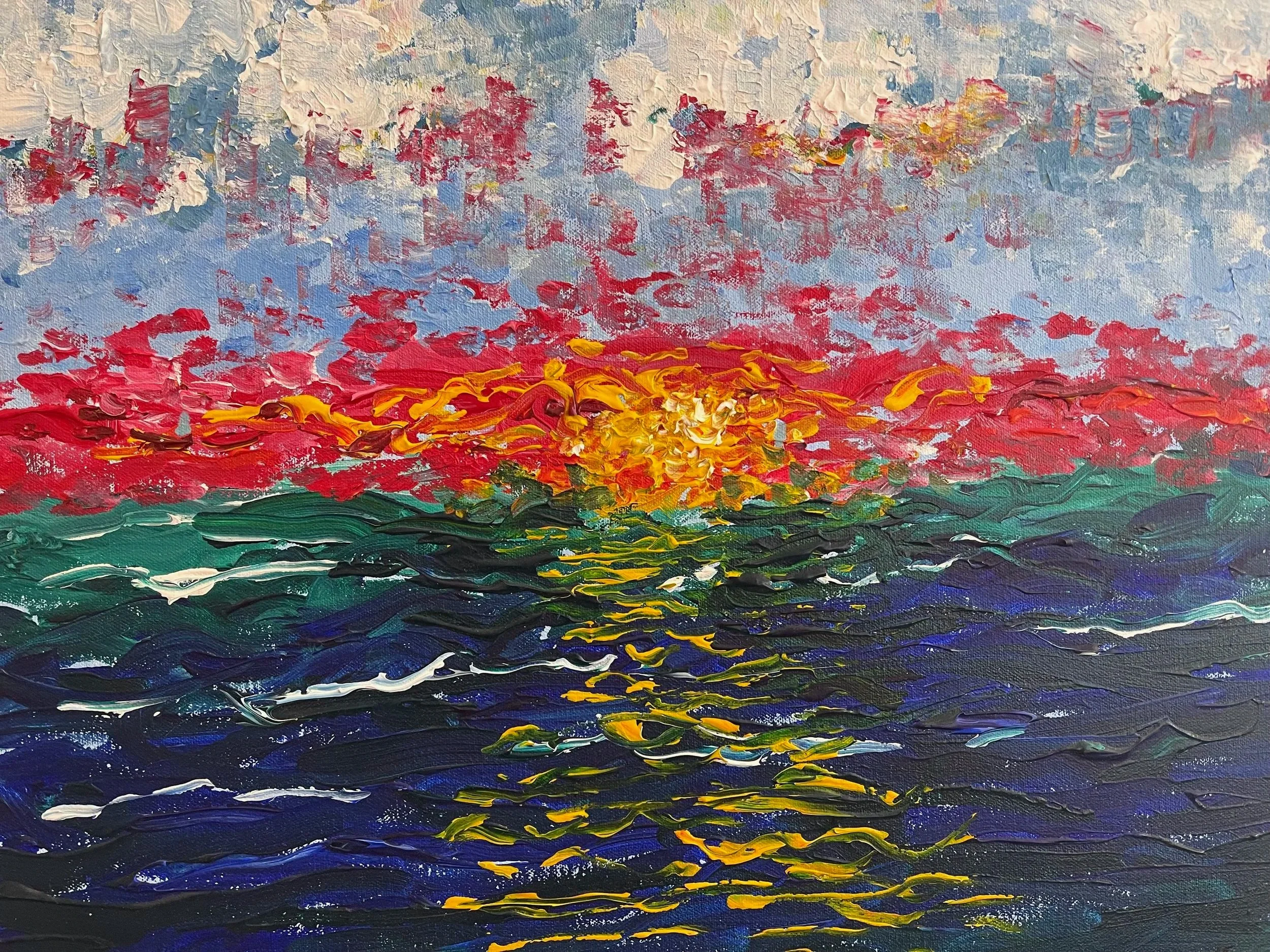 Sunset, Acrylic