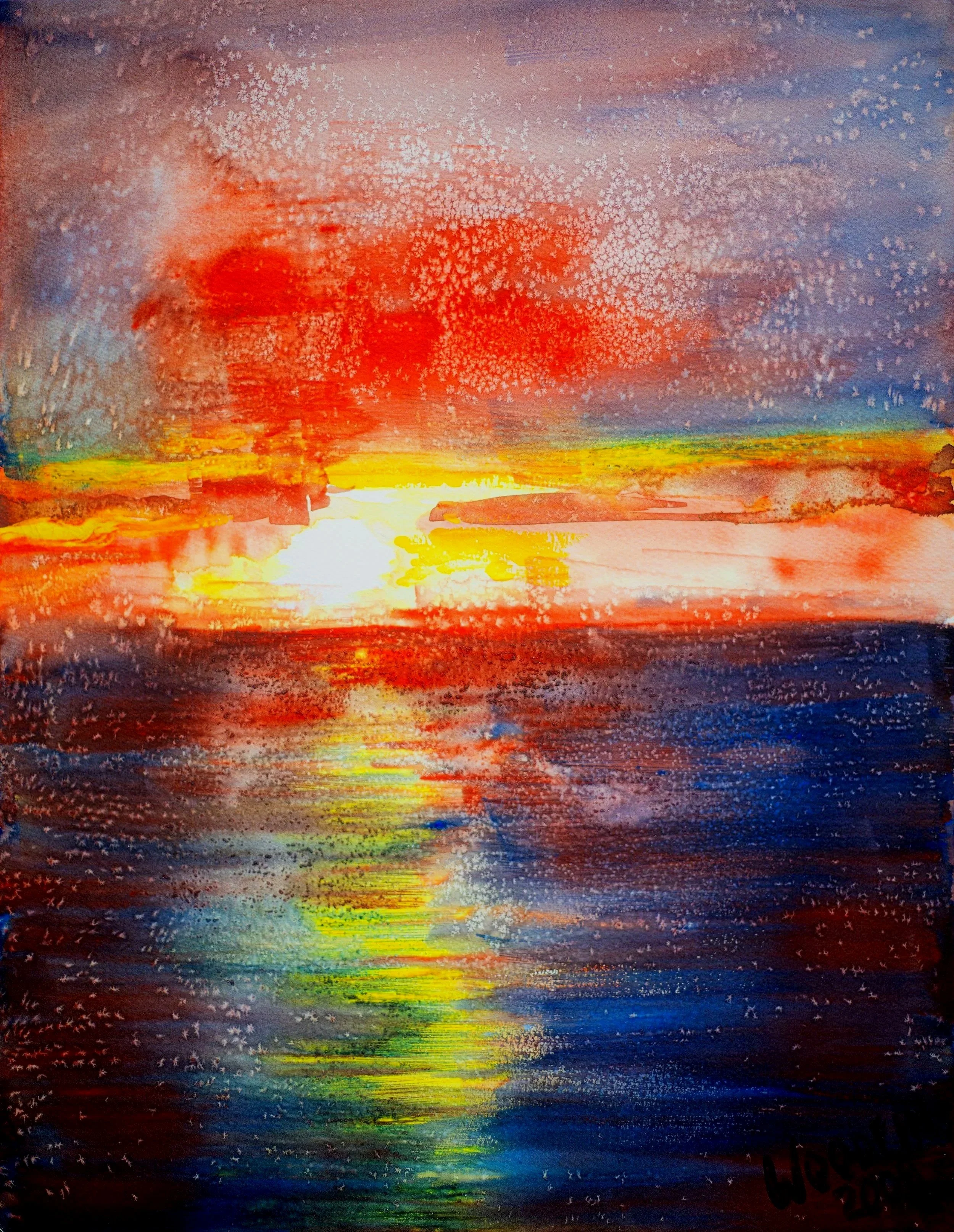 Sunset with texture