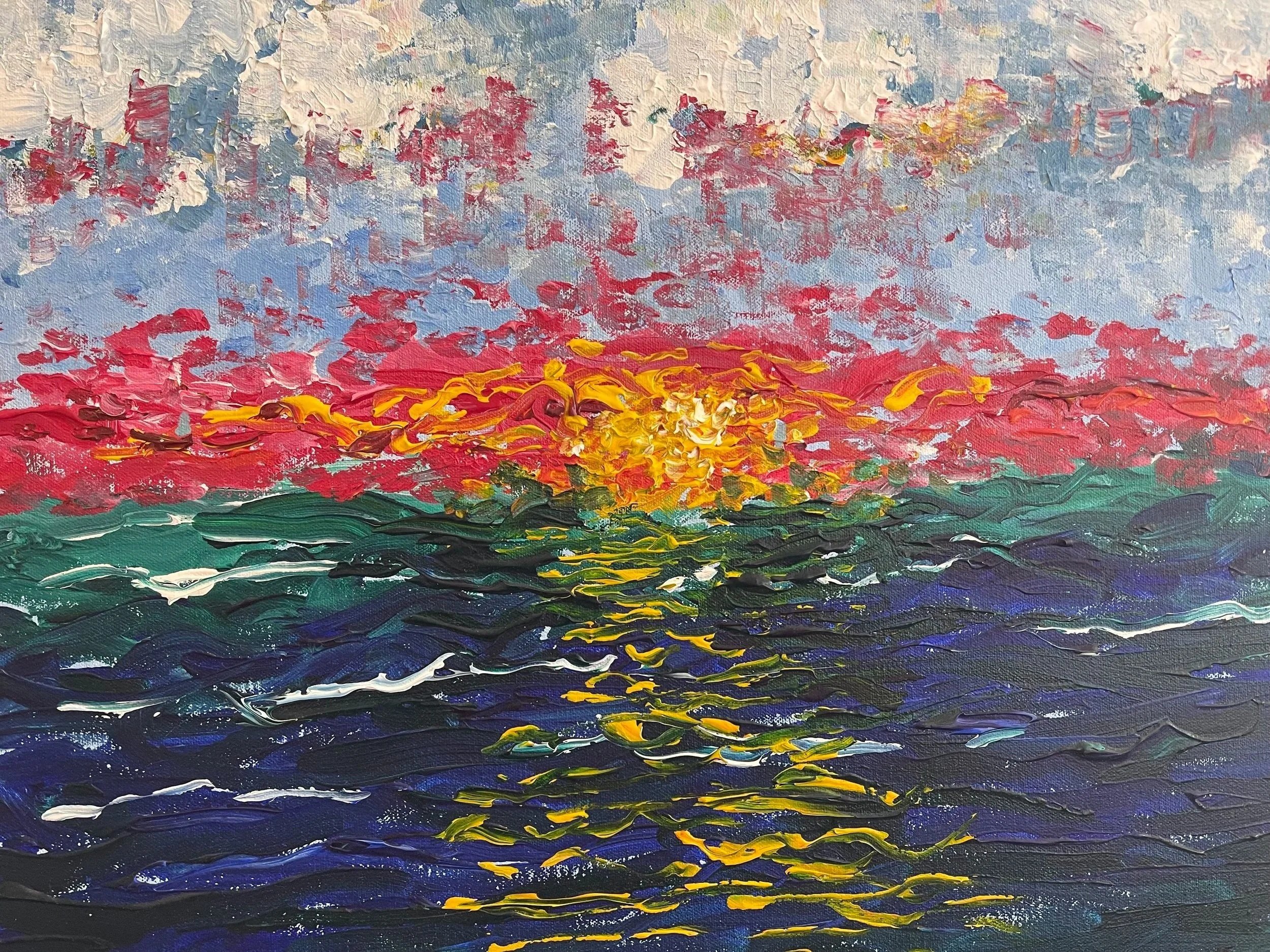 Sunset Acrylic Original 