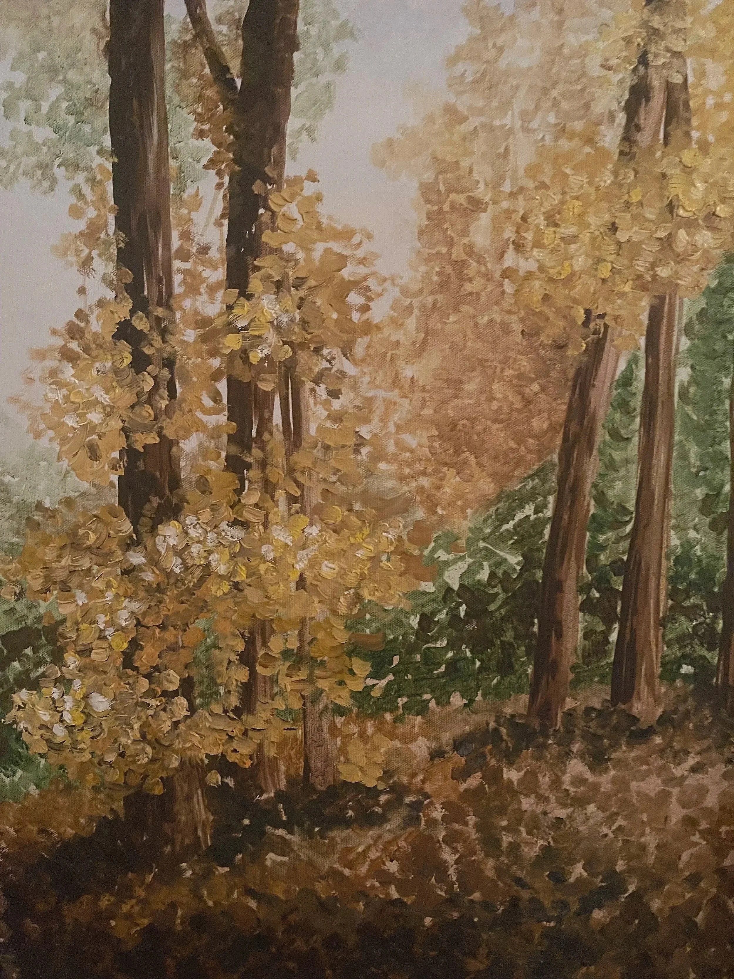 Autumn, at the Lake, Oil
