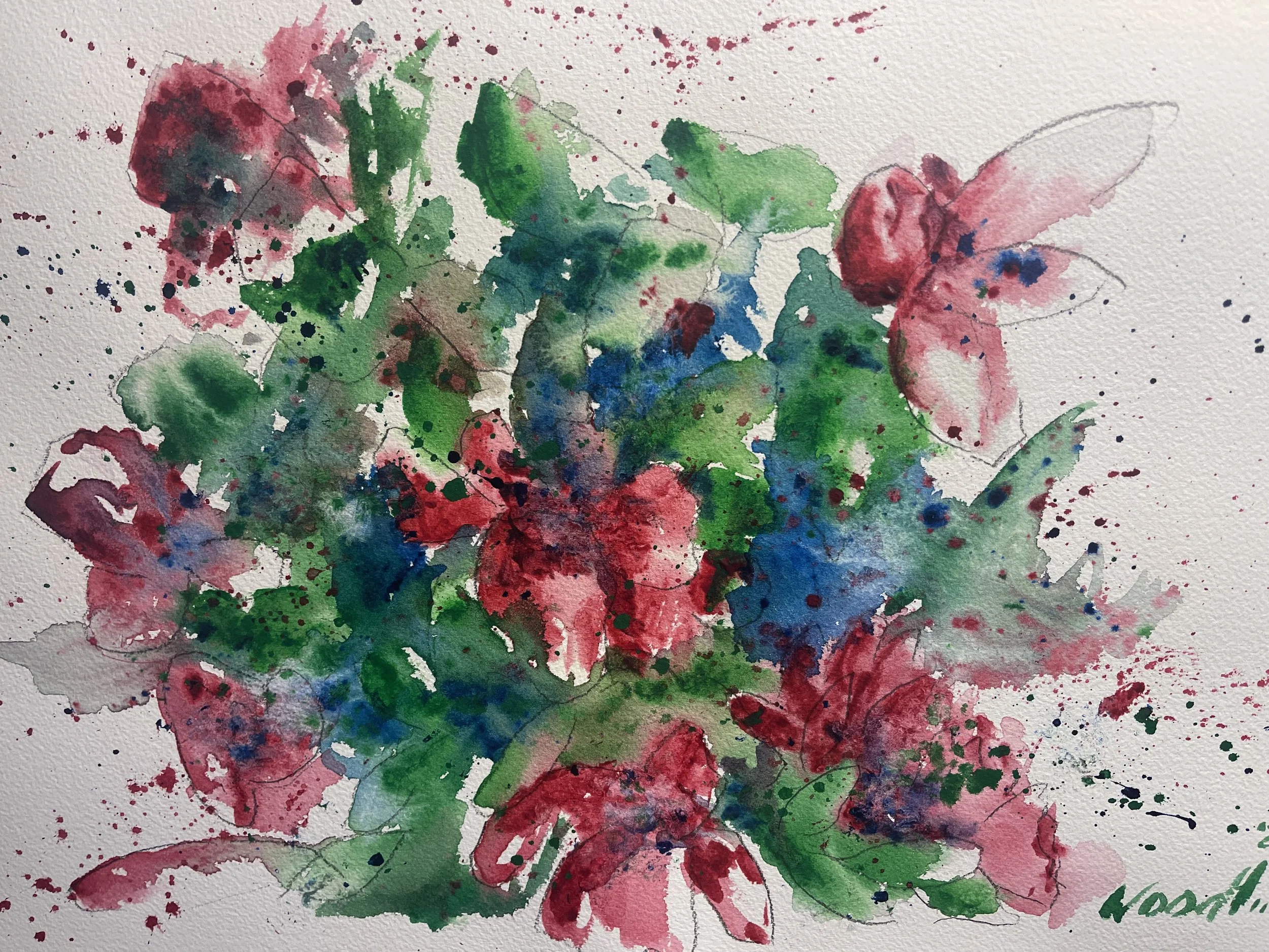 Azaleas - Original Watercolor