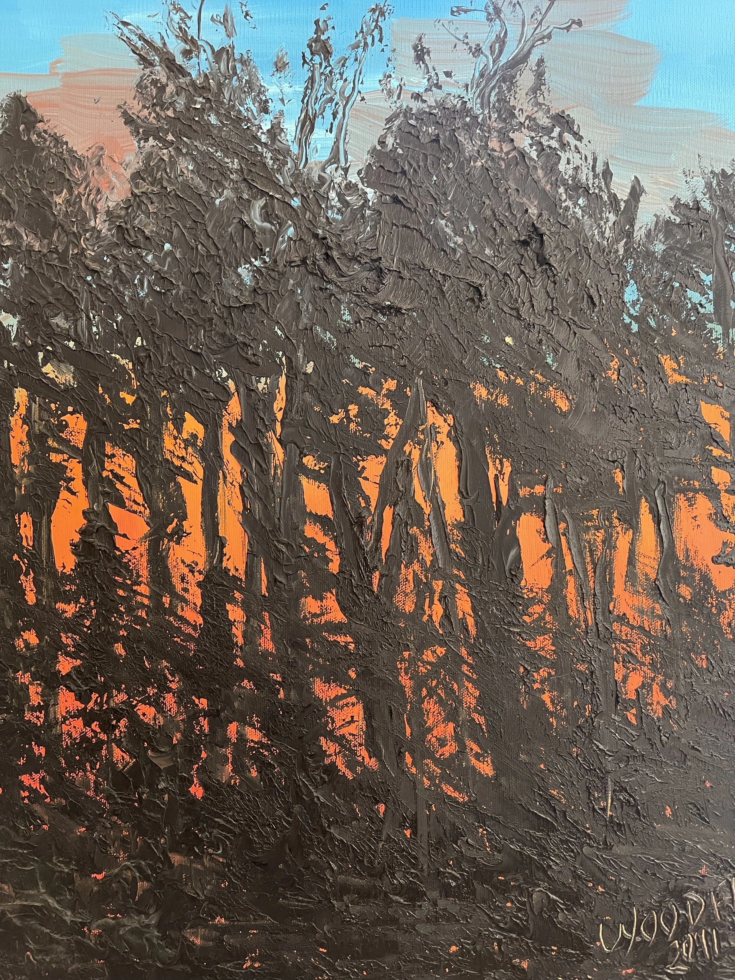 Sunset on Debbie 1, Acrylic 