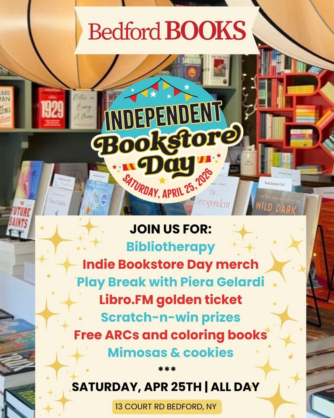 SAVE THE DATE! 🎉

We&rsquo;re so excited to celebrate our second Indie Bookstore Day on Saturday, April 25! 

We&rsquo;ll be here 10:00&ndash;6:00 (extended hours) with plenty of fun in store:

&bull; Bibliotherapy with Elisabeth Weed (11:00&ndash;1