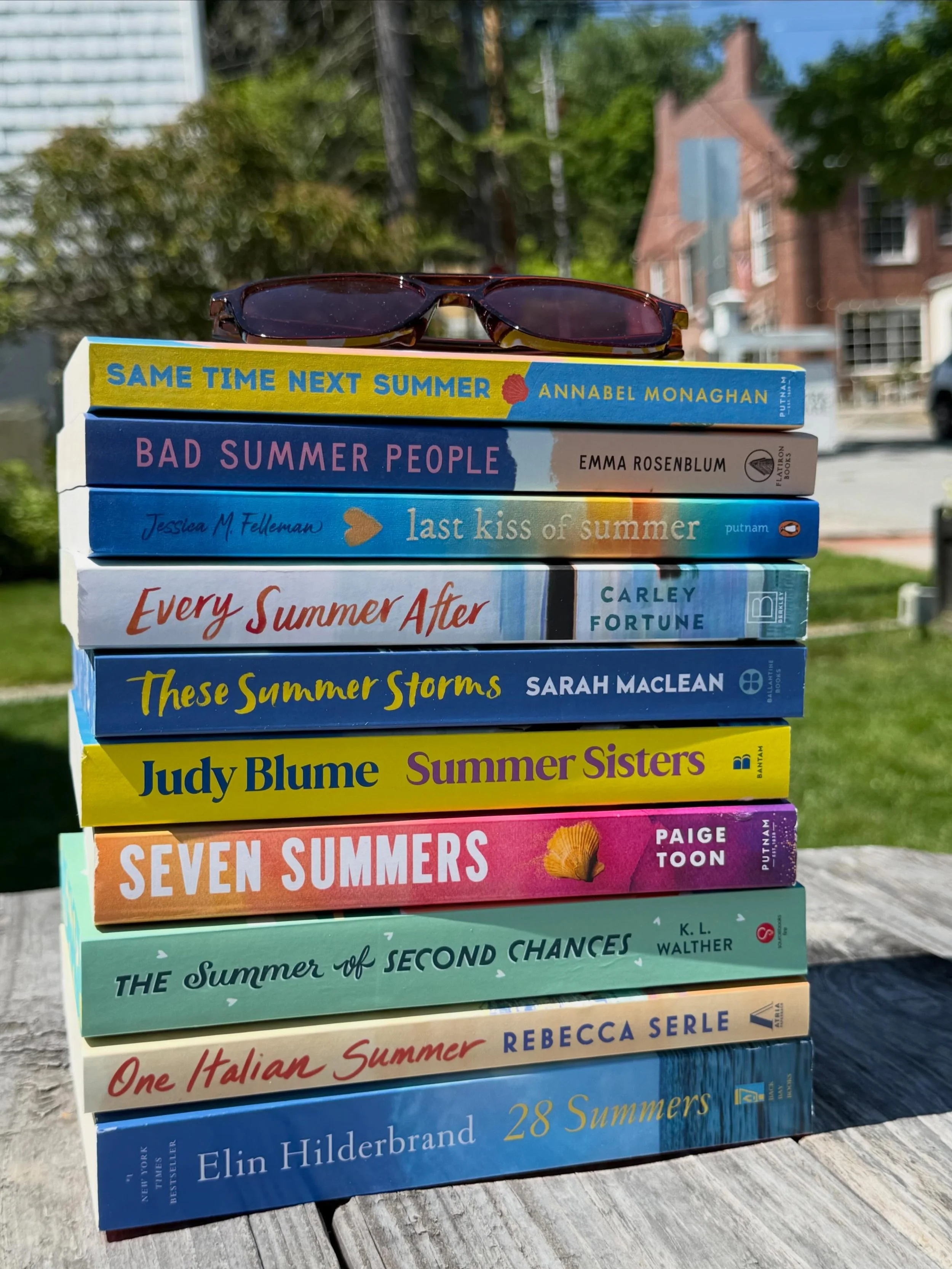 Happy first day of summer! ☀️📚

To celebrate, we rounded up a few books with summer right in the title. 🏖️

What&rsquo;s a book you love that has summer in the title that&rsquo;s missing from this stack? Tell us in the comments! 👇🌻

#BedfordBooks