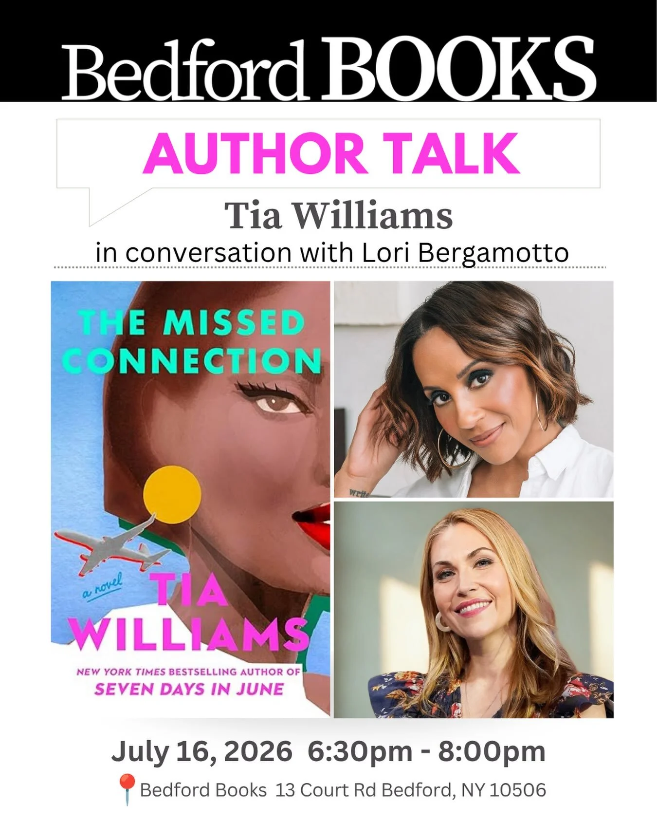Update! 💕 What was originally planned as a book signing has turned into something even more fun. 🤩 

Join us on Thursday, 7/16 at 6:30 PM for an evening with Tia Williams, now featuring a moderated conversation with GMA lifestyle contributor Lori B