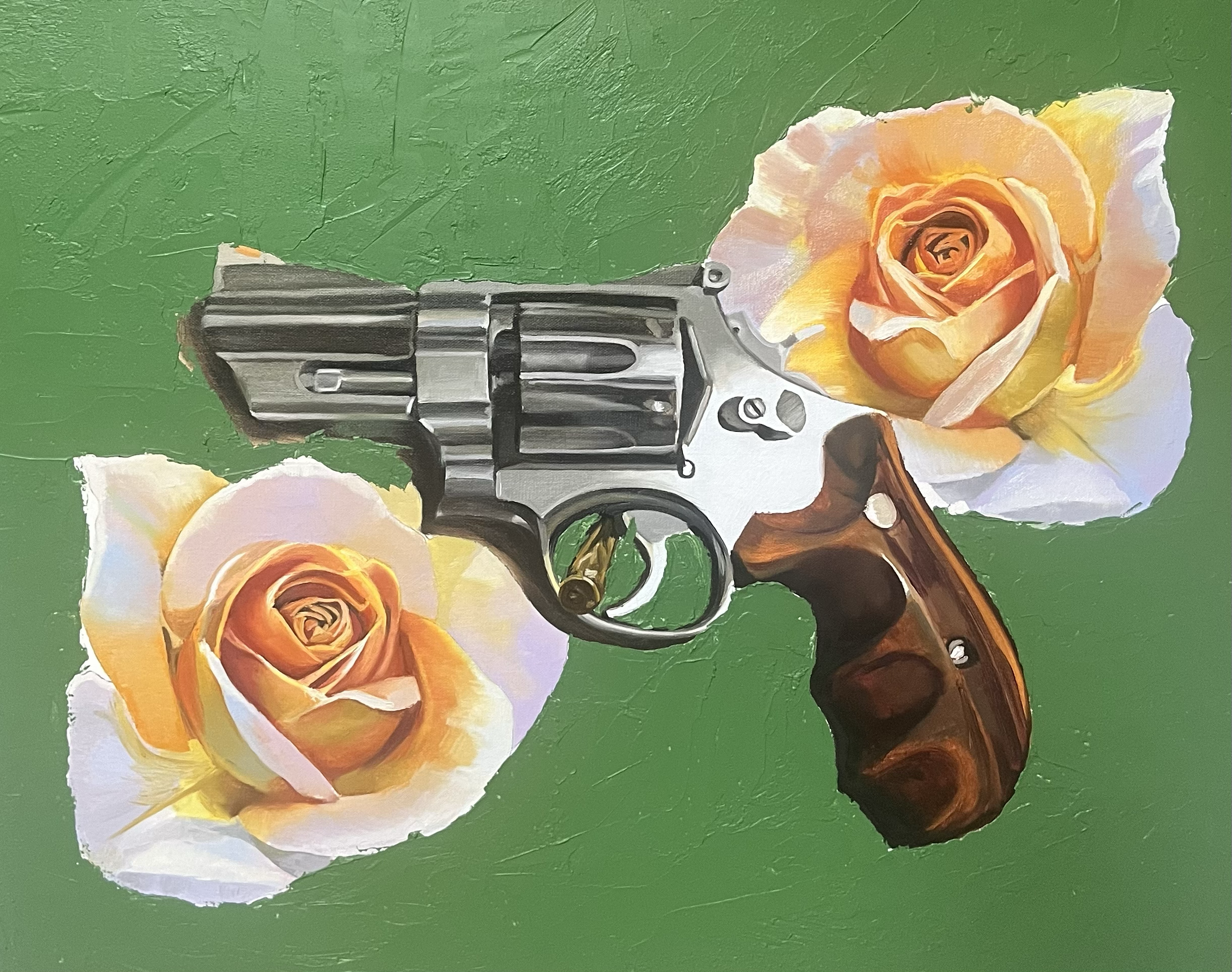 "Saturday Night Special" 20"x16" oils on linen panel circa 2025