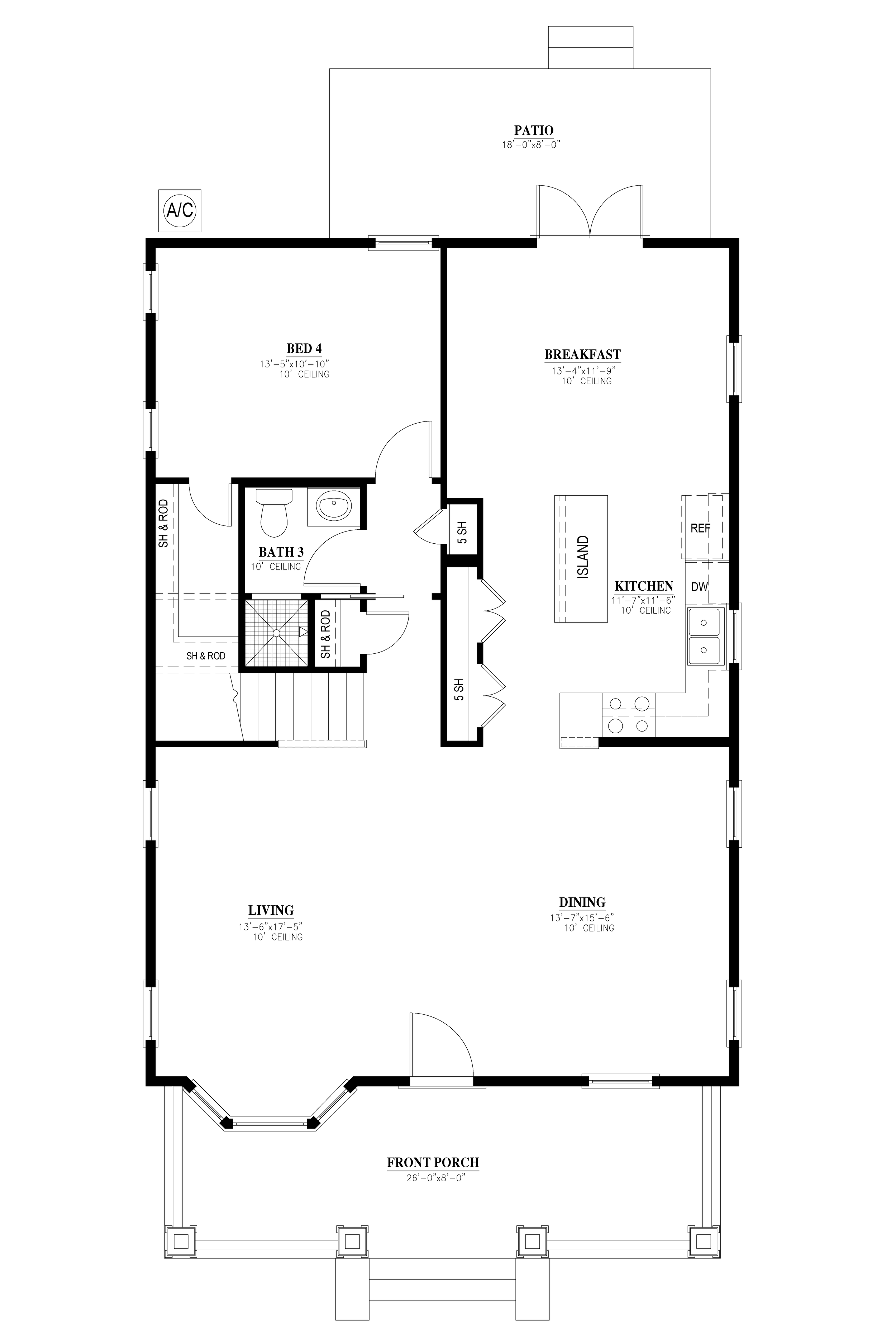 SWEETWATER A 1st floor plan