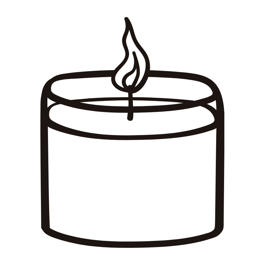 Hand-poured candle icon