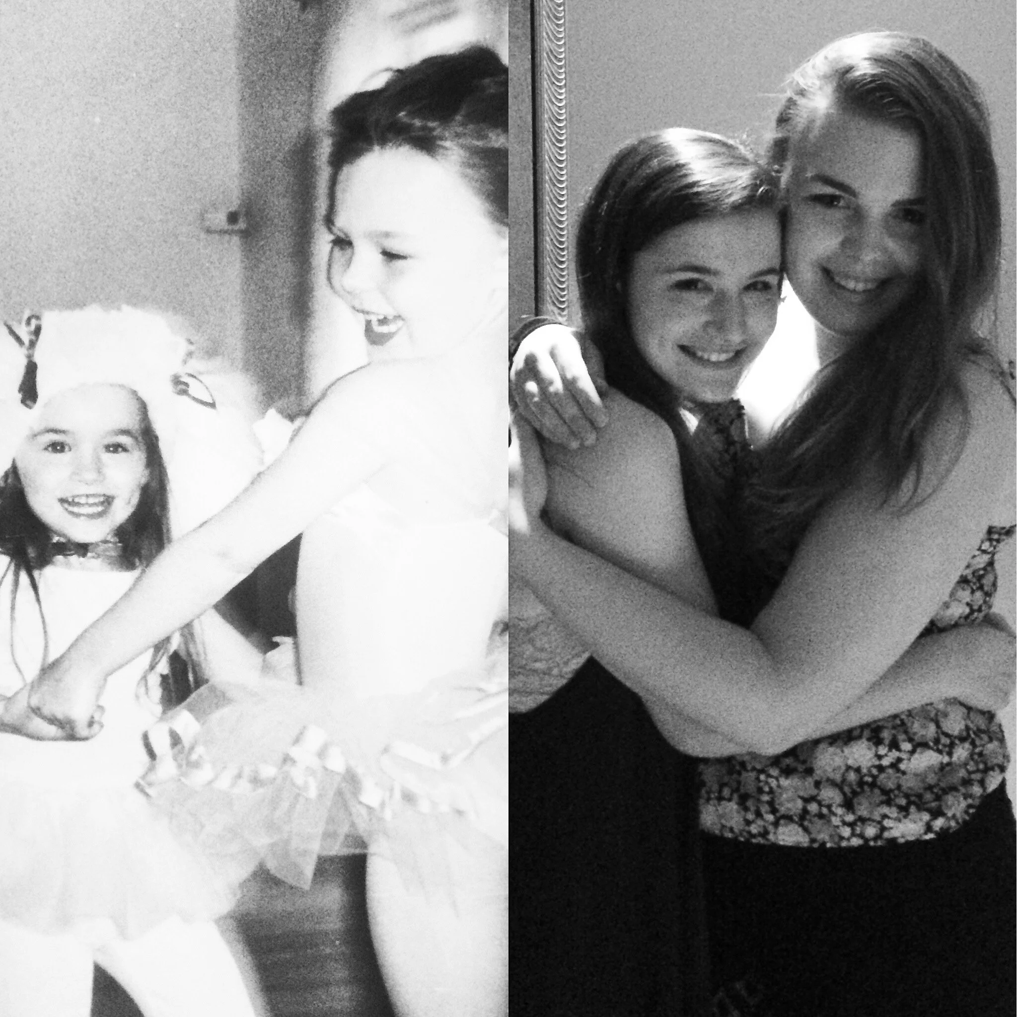 Clara and Isabel 2001 and 2015.JPG