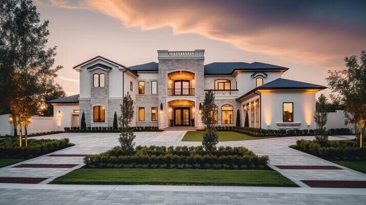 Luxury custom home build mansion