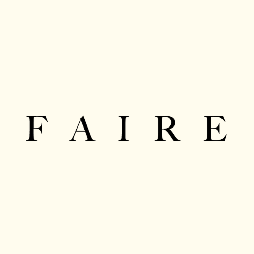 The word 'FAIRE' written in black uppercase letters on a light beige background.
