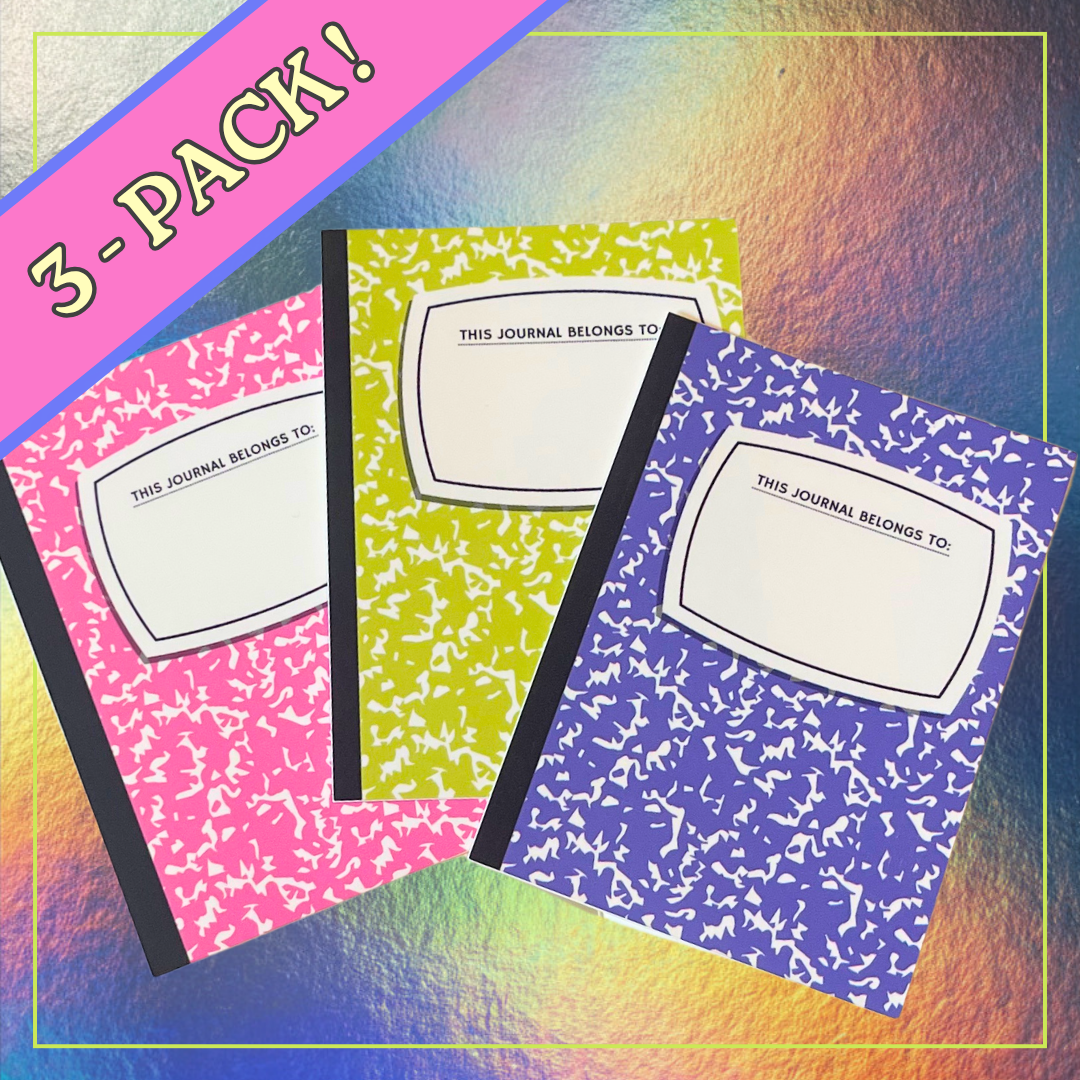 Mini Composition Notebook 3-Sticker Pack