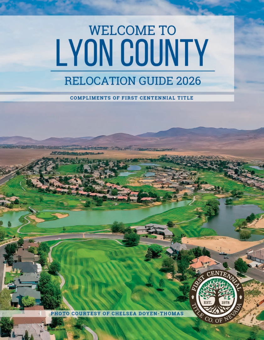 Cover Image Lyon County 2026 Relocation Guide by First Centennial Title — link to download the PDF.