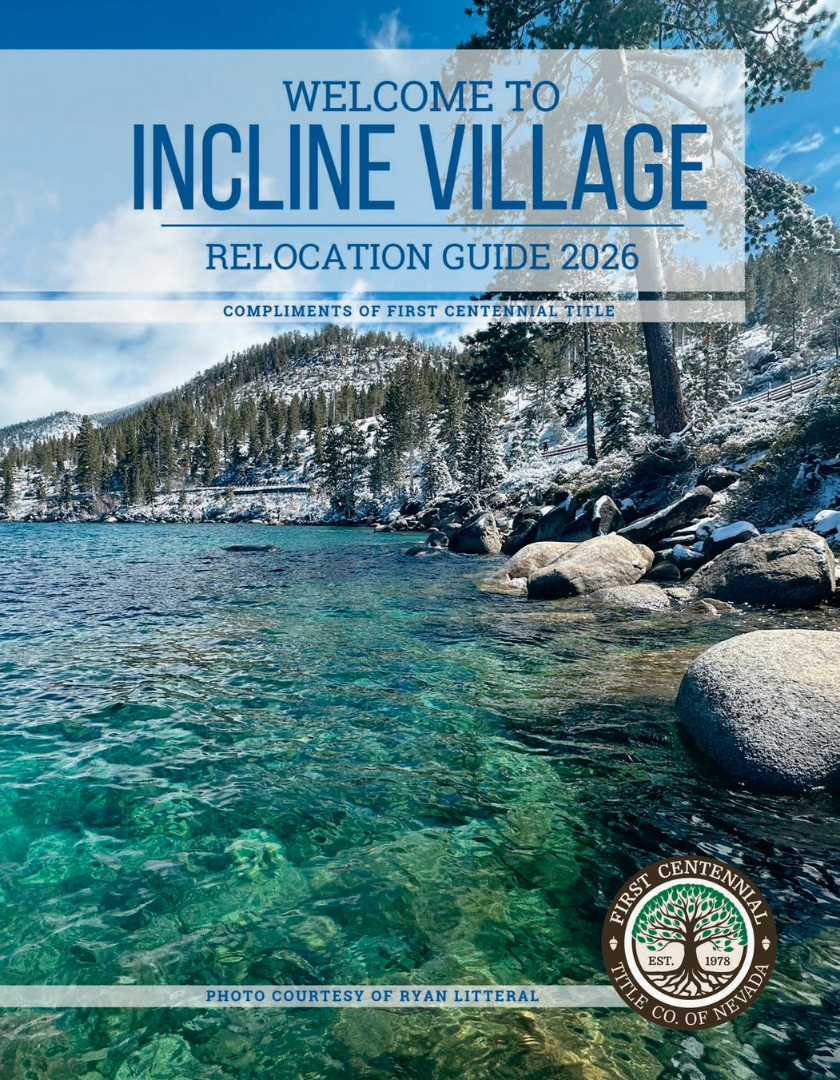 Cover Image Incline Village 2026 Relocation Guide by First Centennial Title — link to download the PDF.