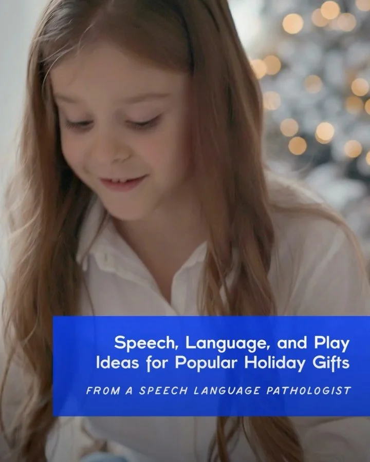 Have new holiday toys but looking for ways to use them to boost speech, language, and play skills? Look no further! We&rsquo;ve put together some ways to integrate these skills into three of this season&rsquo;s most popular toys 🎁🧸❄️
