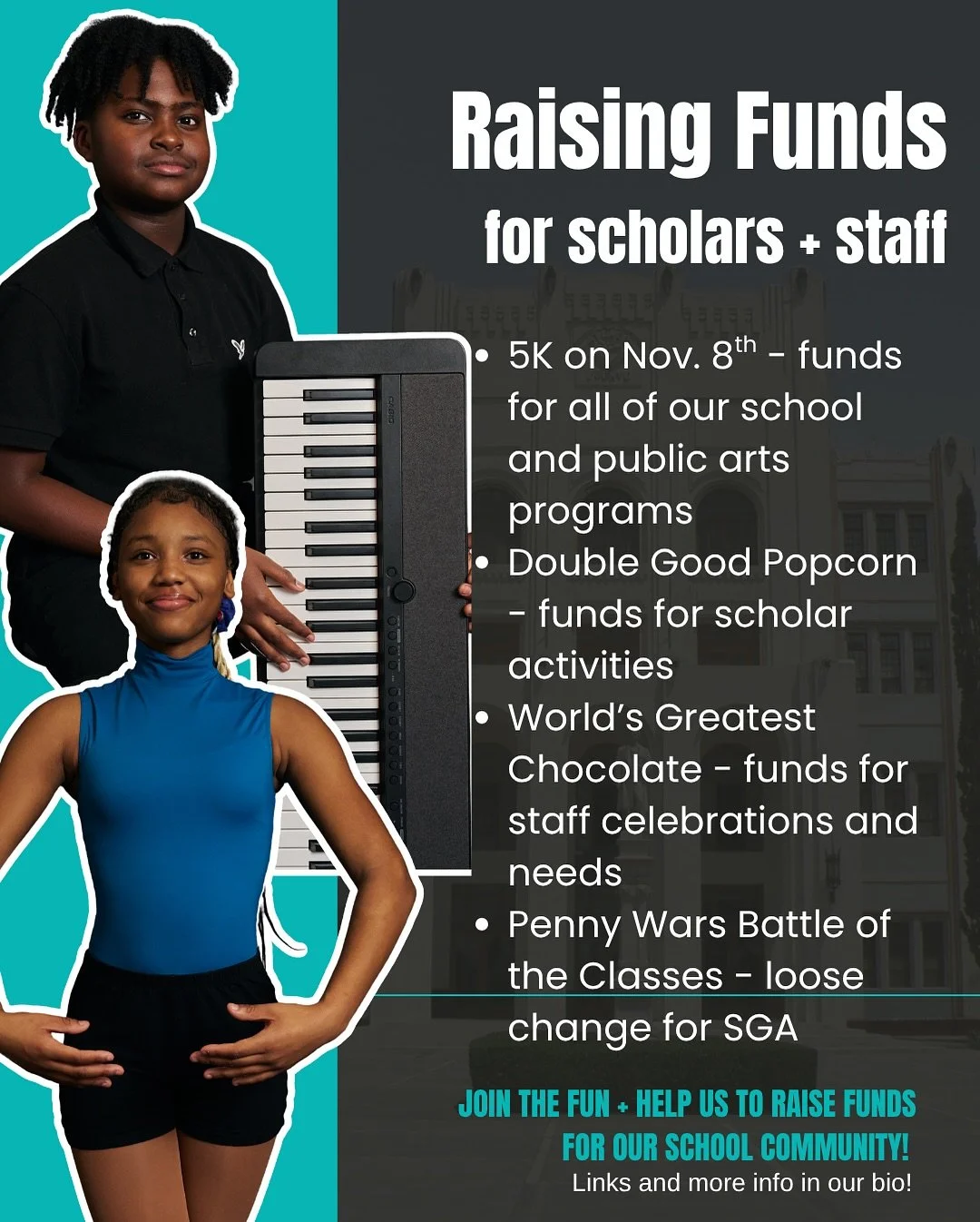 🎨✨ Soar to More with PISOTA! 

Our Phoenix family is on FIRE with fundraising magic! 
🔥 From the Phoenix Dash 5K to Penny Wars, Double Good Popcorn, and World&rsquo;s Greatest Chocolate&mdash;we&rsquo;re building something extraordinary for our sch