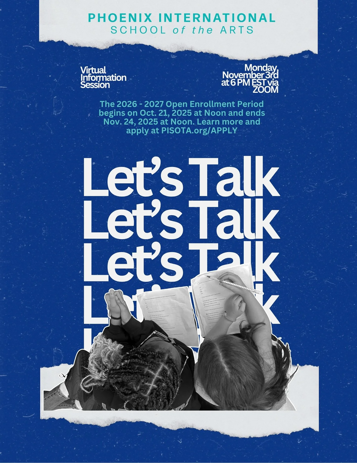 💭 &ldquo;I wish I had known more before applying...&rdquo;

Don&rsquo;t let that be you! Join us MONDAY for our Virtual Information Session where we answer EVERY question about PISOTA.

Real talk about:
🎨 What arts integration actually means
📚 How
