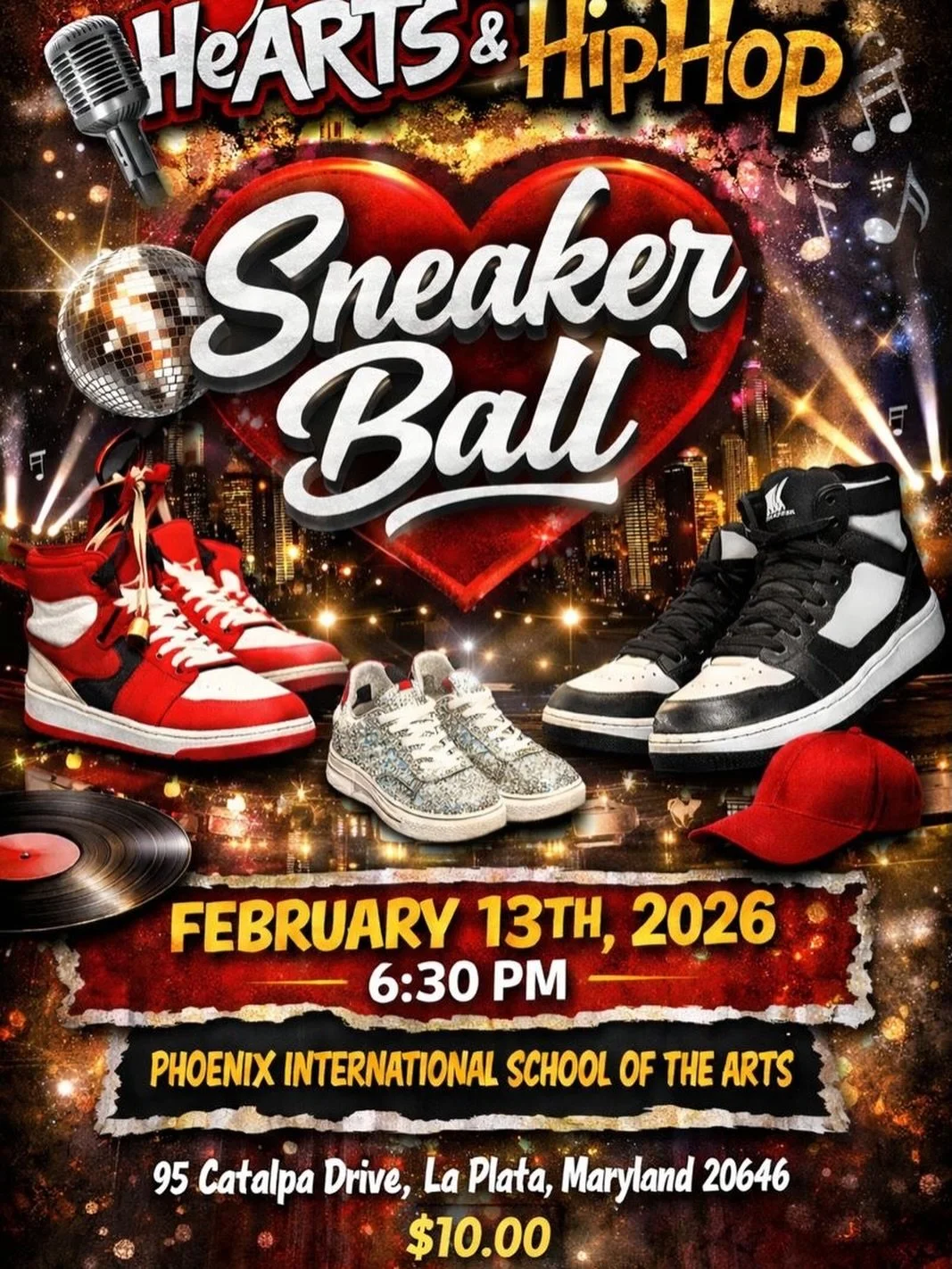 &hearts;️ Will you be our Valentine?

💌 If yes, don&rsquo;t forget to get your tickets!

 Tickets to the &ldquo;HeARTs &amp; Hip-Hop&rdquo; Sneaker Ball are $10 and being sold all week long! 

This is a #PISOTA Scholar exclusive. You must have a tic
