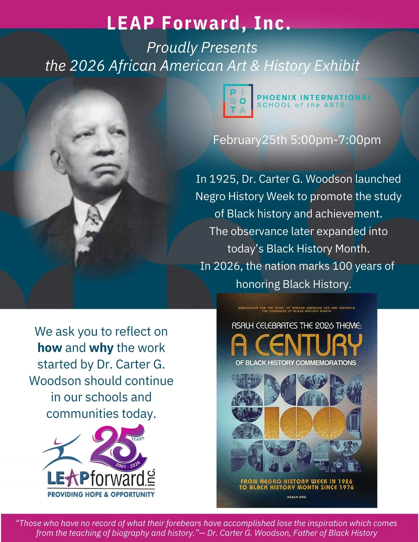 🎨✊🏾 Join us for a powerful evening of art, history, and reflection!

LEAP Forward, Inc. - @leapforward2 - proudly presents the 2026 African American Art &amp; History Exhibit &mdash; and PISOTA is honored to host! Come explore posters, photographs,