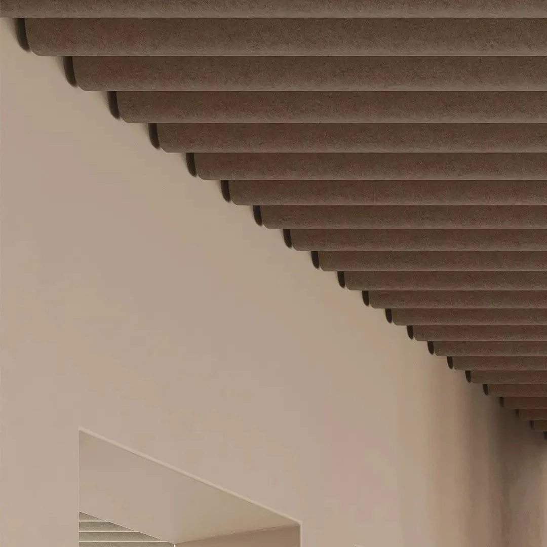 Debuting online - Ecoustic Loft. What is it? It's a revolutionary baffle system that is soft in form but hard in acoustic performance. 

With a super structure &amp; Ecoustic fabric - you have nearly 1,000 colour combos too. With an NRC rating of 0.7