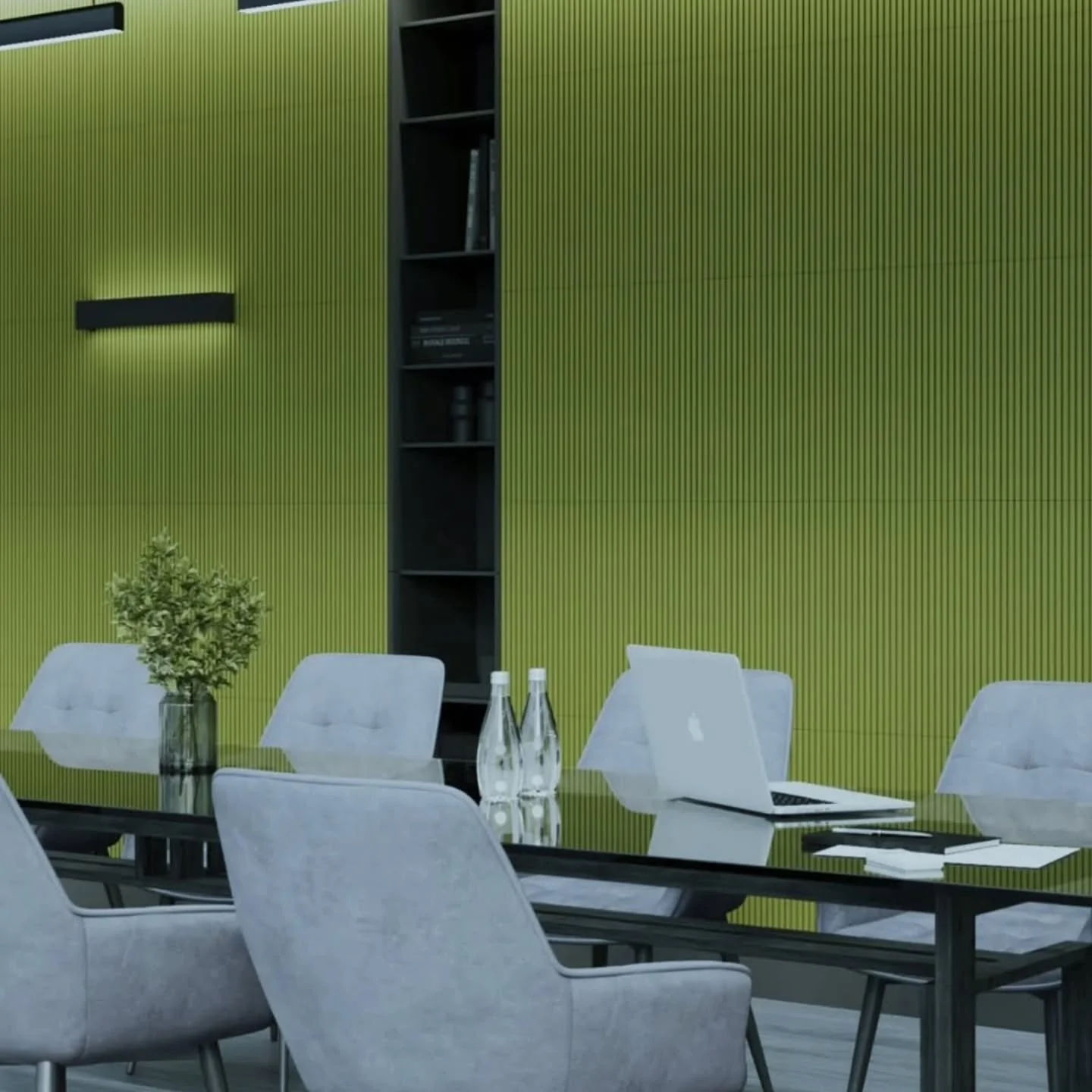 Brilliant use of MURATTO's STRIPS INFINITY in LIME in this European Project.  Reminiscent of a project we did a while back with a local architectural firm.
Not the soft shift of tone that's almost foliage-like? 💖  This is part of the magic of using 