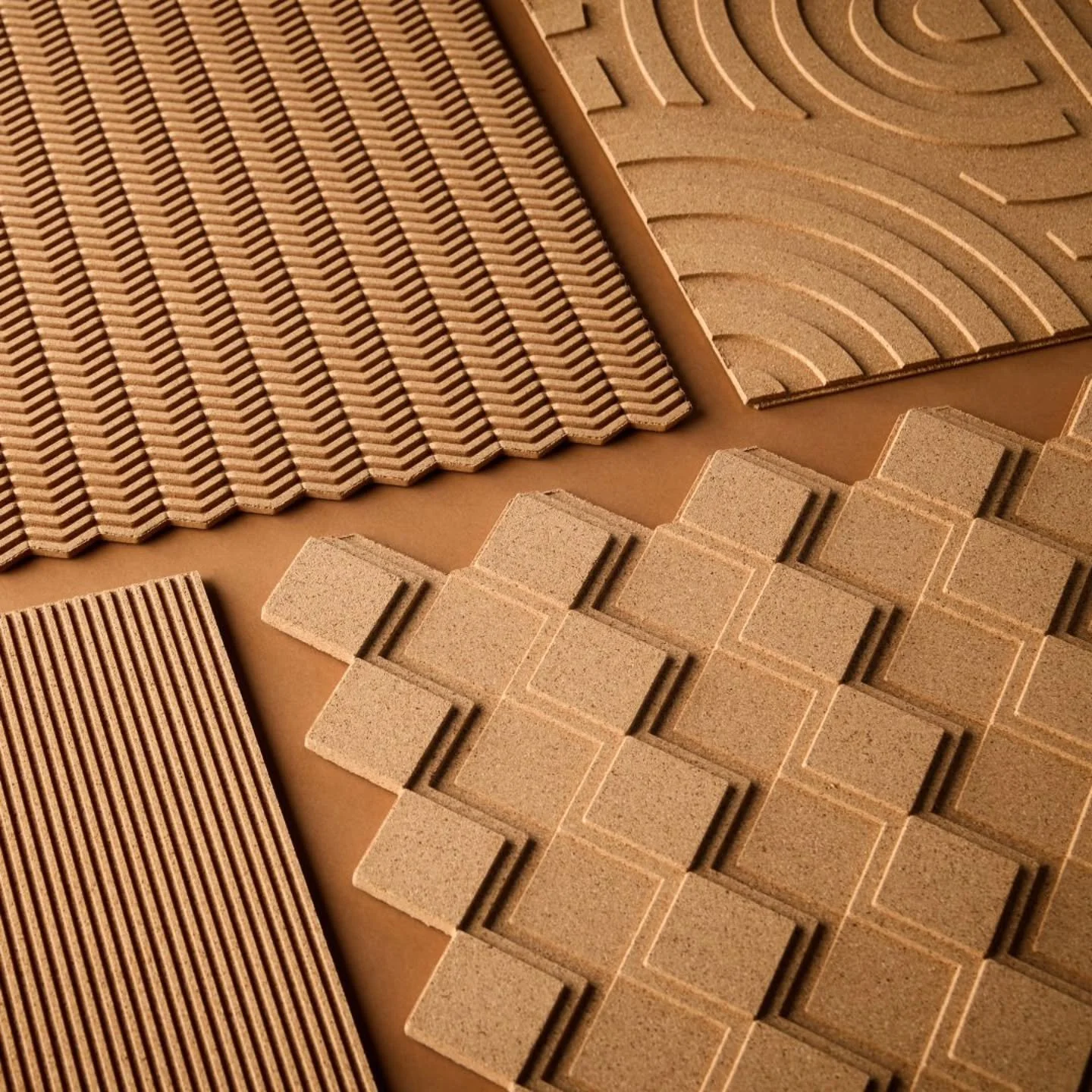 The BAGS ✅ designs of Muratto Strips Collection. Use these to clad a wall &amp; save on your power bills.  NO JOKE. Cork has thermal properties that mean when it's cold it's not so cold, when it's warm your AC doesn't have to work so hard. With acous