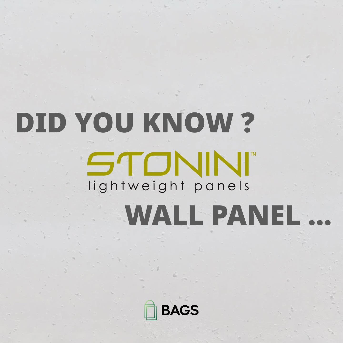 Many of your &amp; our favourite STONINI PANELS are available in different sizes NOW!  SO for those signage &amp; wayfinding projects - you may consider our 675x675 or for a full wall - the 2700x600. Ask us today &amp; don't let the old standard size