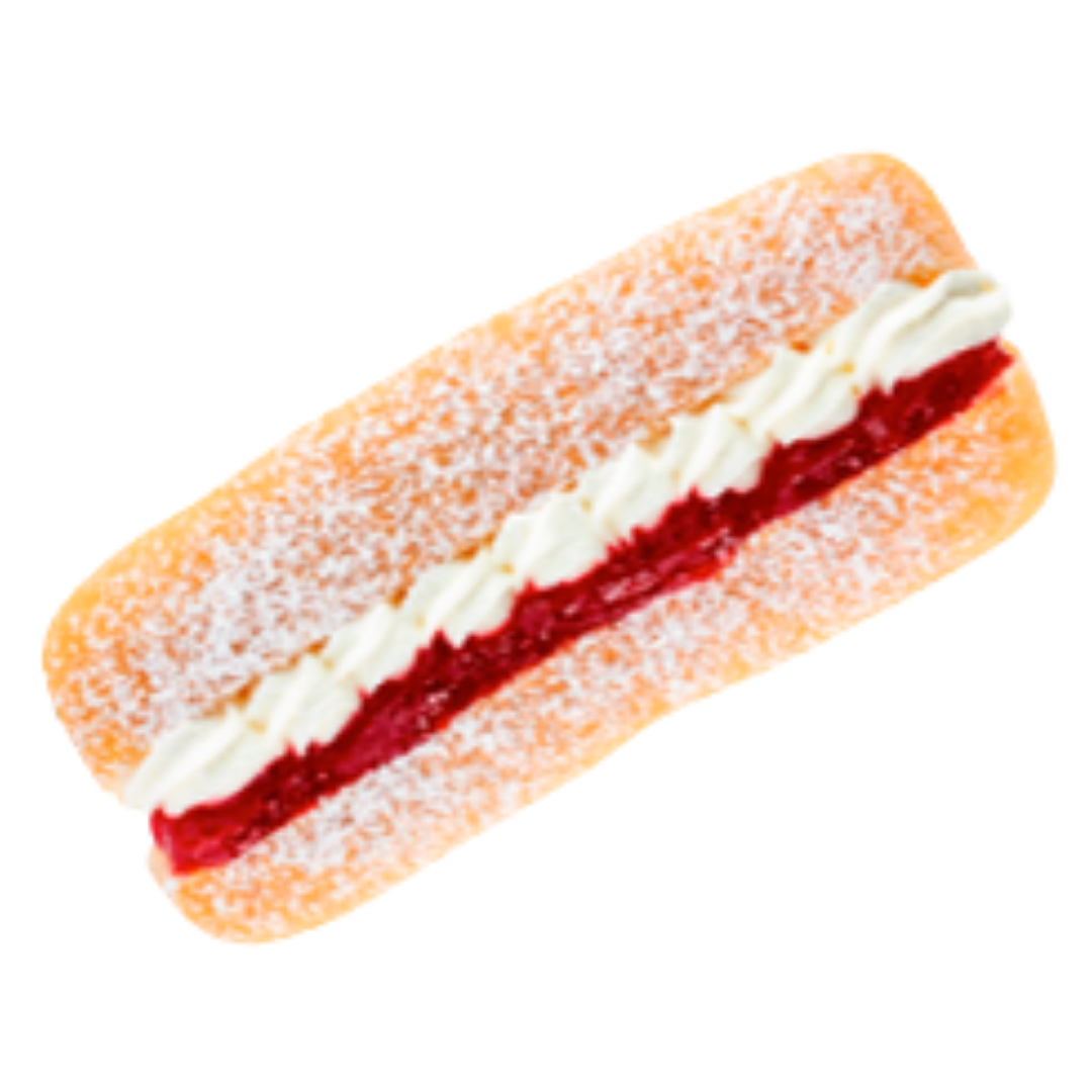 Dusted Jam & Cream Éclair