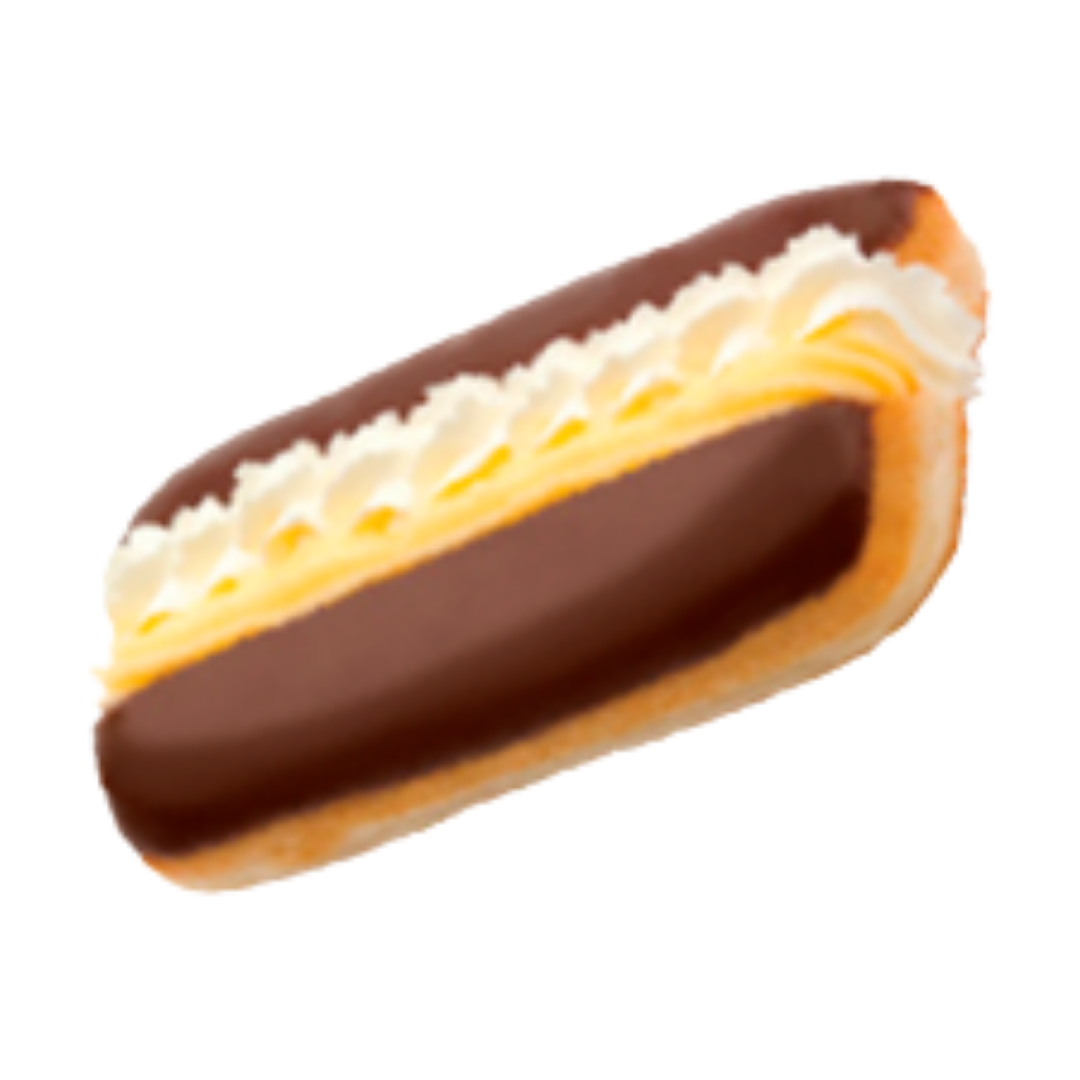 Chocolate Iced Custard & Cream Éclair