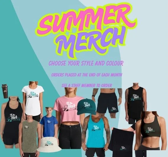 Our standard range is always available for purchase in the group fitness studio and custom orders are placed at the end of each month. There is a lot of styles to choose from and you can choose your colour and logo placement.