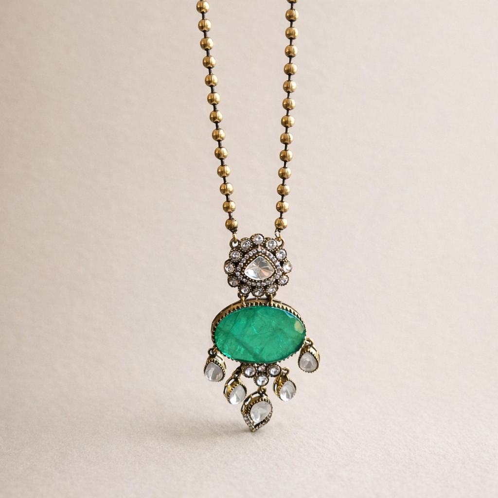 Emerald Pendant Hanging Necklace Only.png