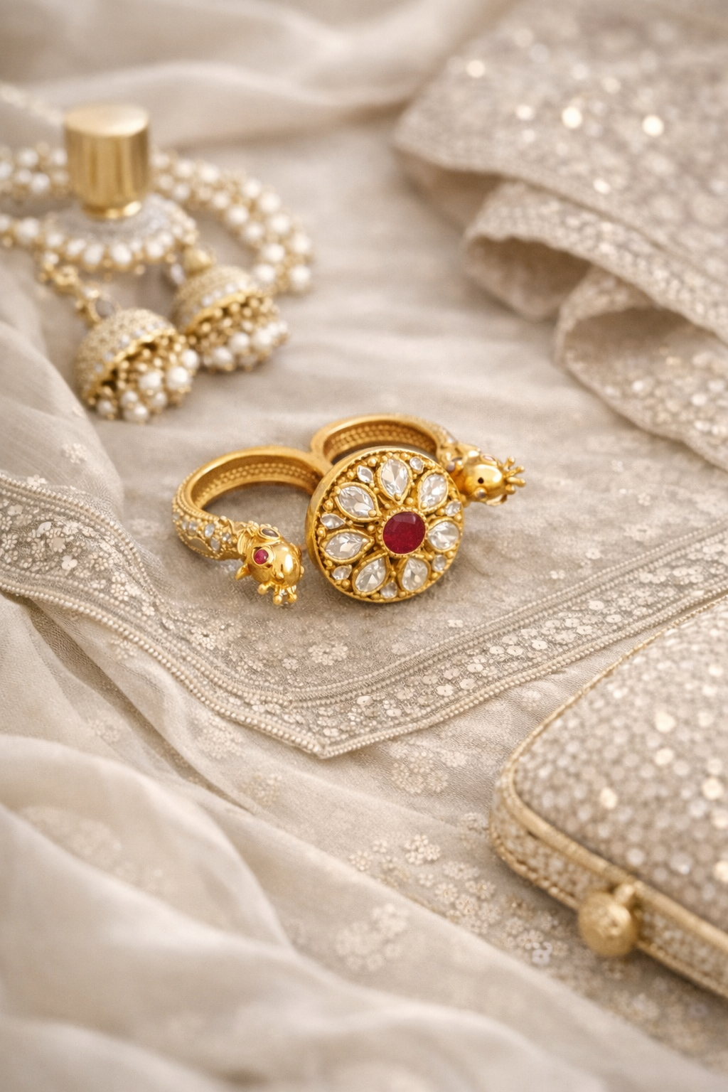 Double Peacock Statement Ring Red Traditional OutfitLay (2).png