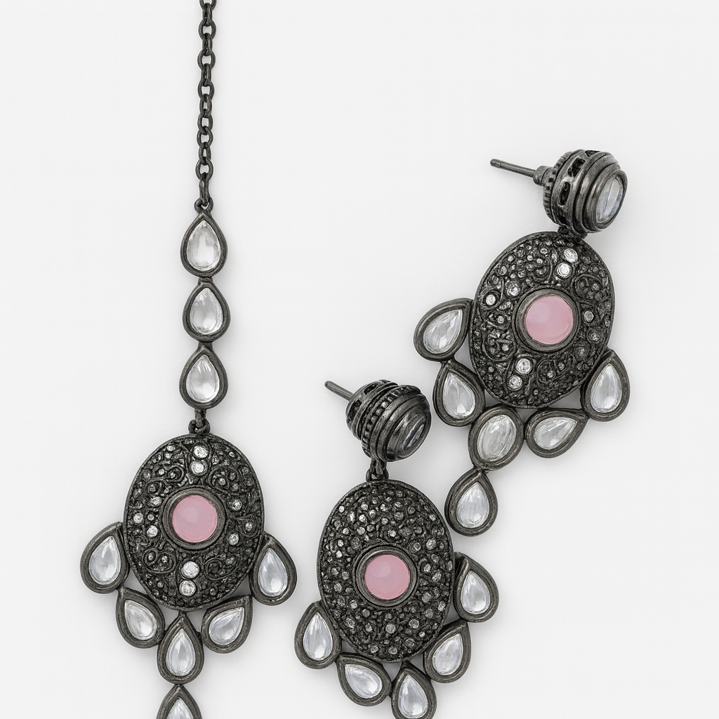 Black Rhodium Plated Choker Set