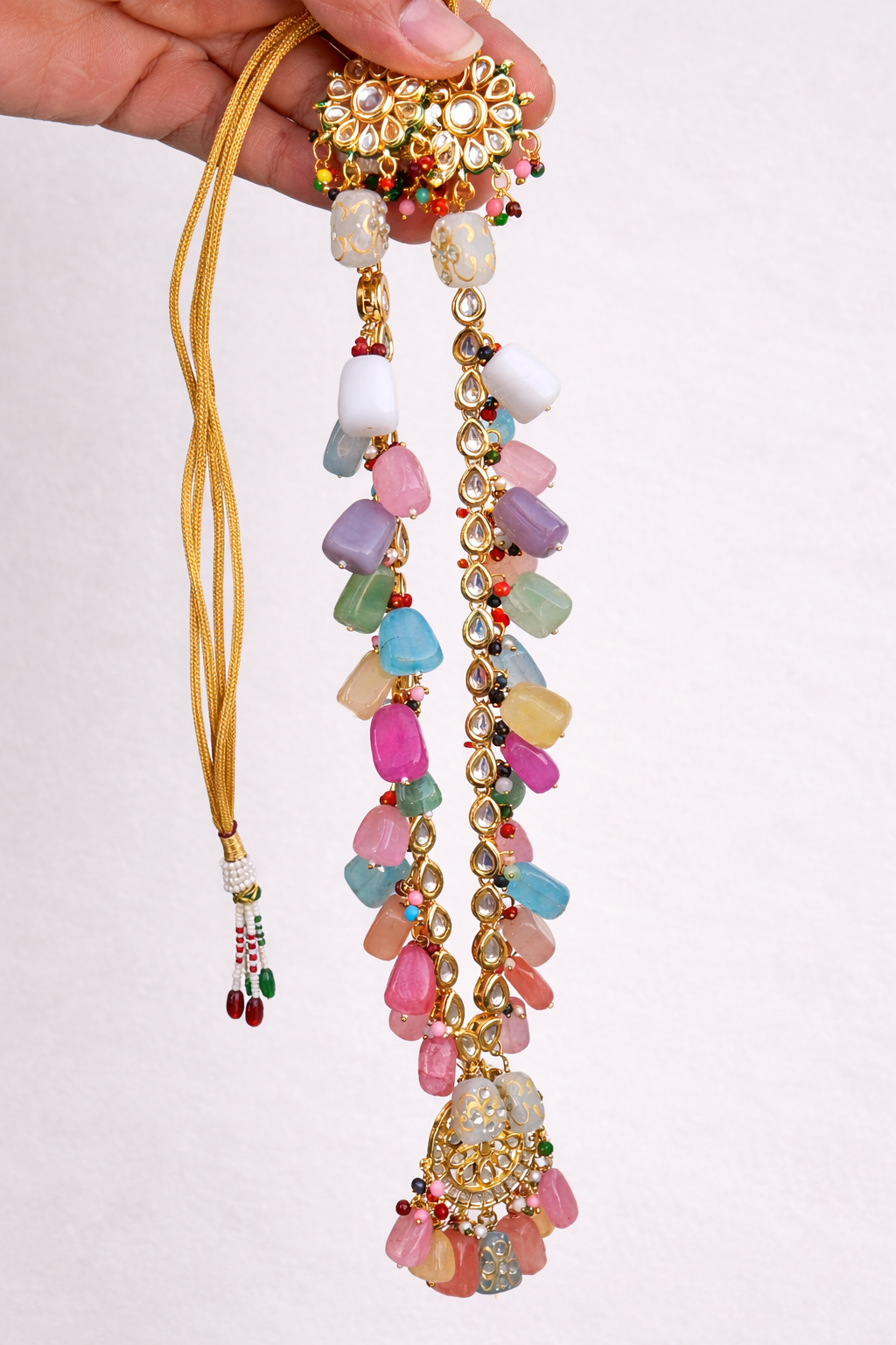 Statement Stone Kundan Mala Set