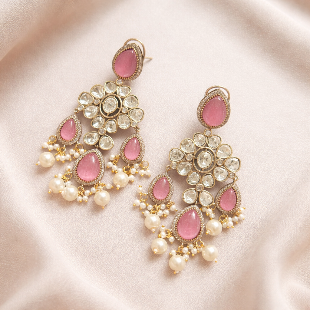 Blush Bloom Chandelier Earrings