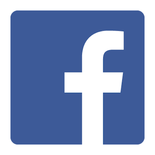 Facebook logo with a blue background and white lowercase 'f'