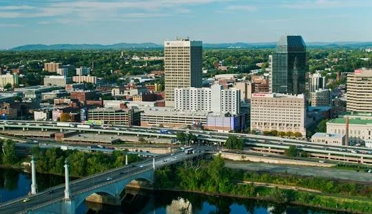 An image of downtown Springfield, MA.