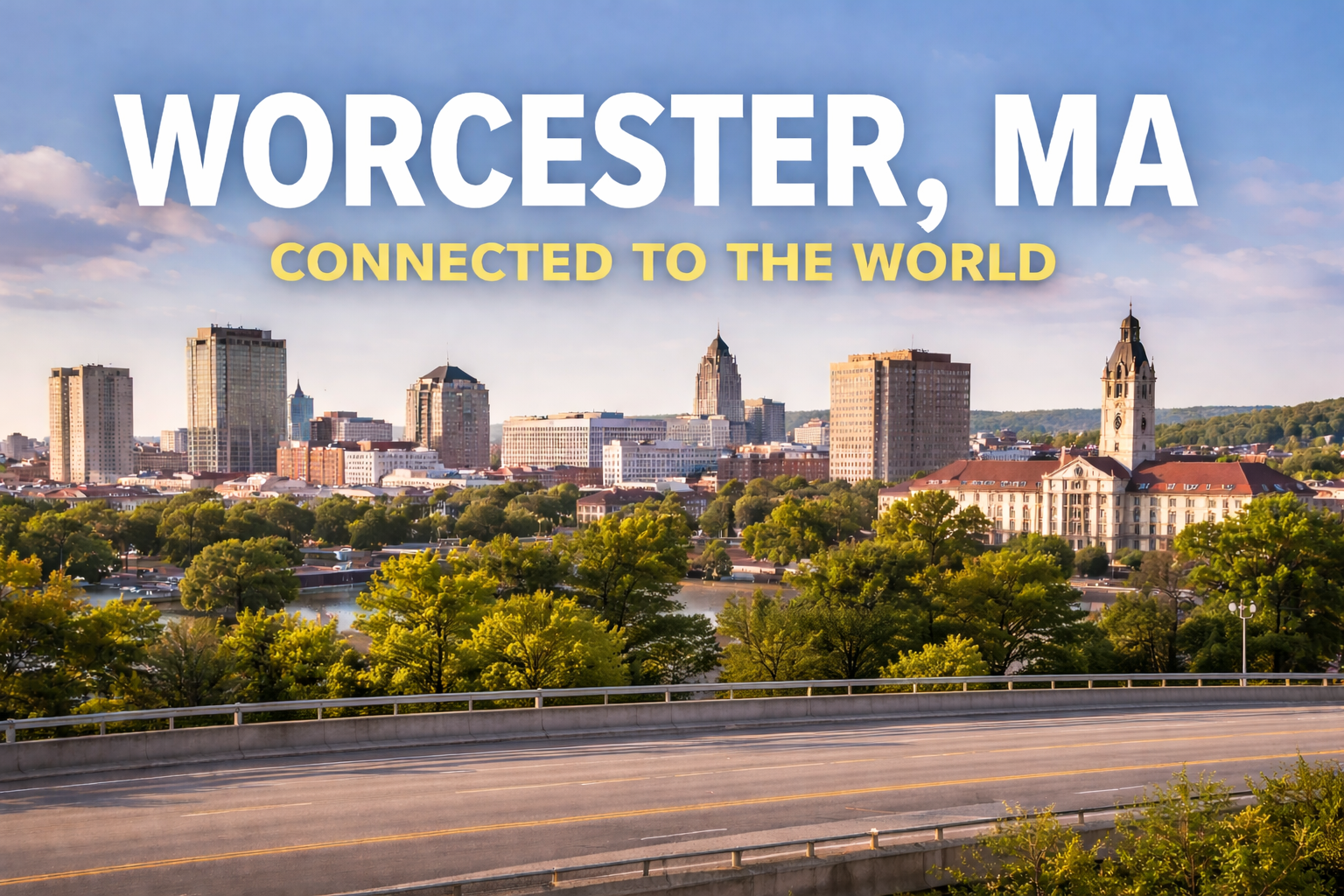 An image of the Worcester, MA skyline.