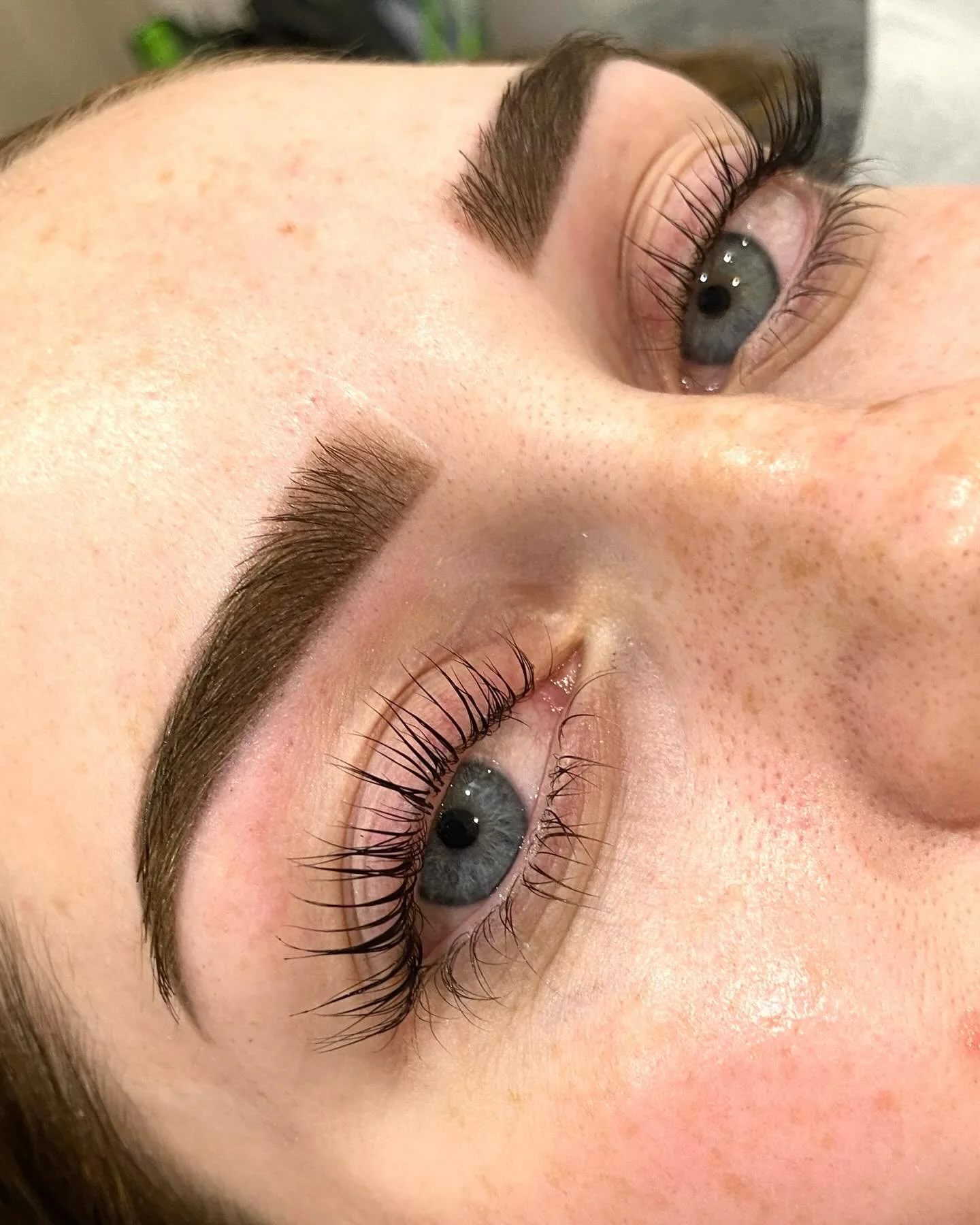 Hi Lash, Lash serum results!!!! 
Accompanied by a Lash lift and tint with brow wax and Dye. 
😍😍
 Lashes to dye for 💙