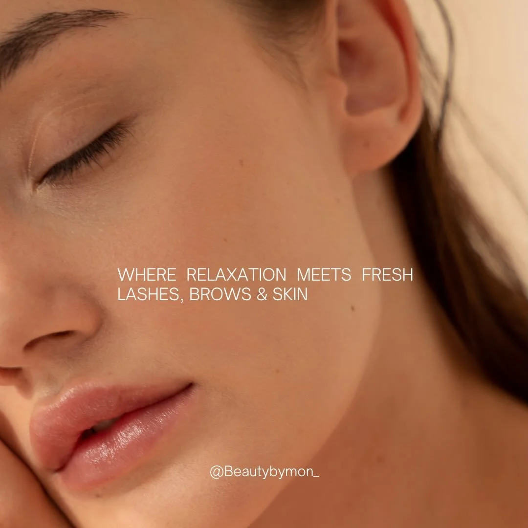 Beauty By Mon 
Located inside @_vandcohairbeautybar_ 

A relaxing space that invites you to unwind and take time for YOU. 

Offering 
&bull;Lash extensions , Lash Lifts
&bull;Eyebrow Services (inc. Lamination &amp; Shaping) 
&bull;Combination Brow Ta